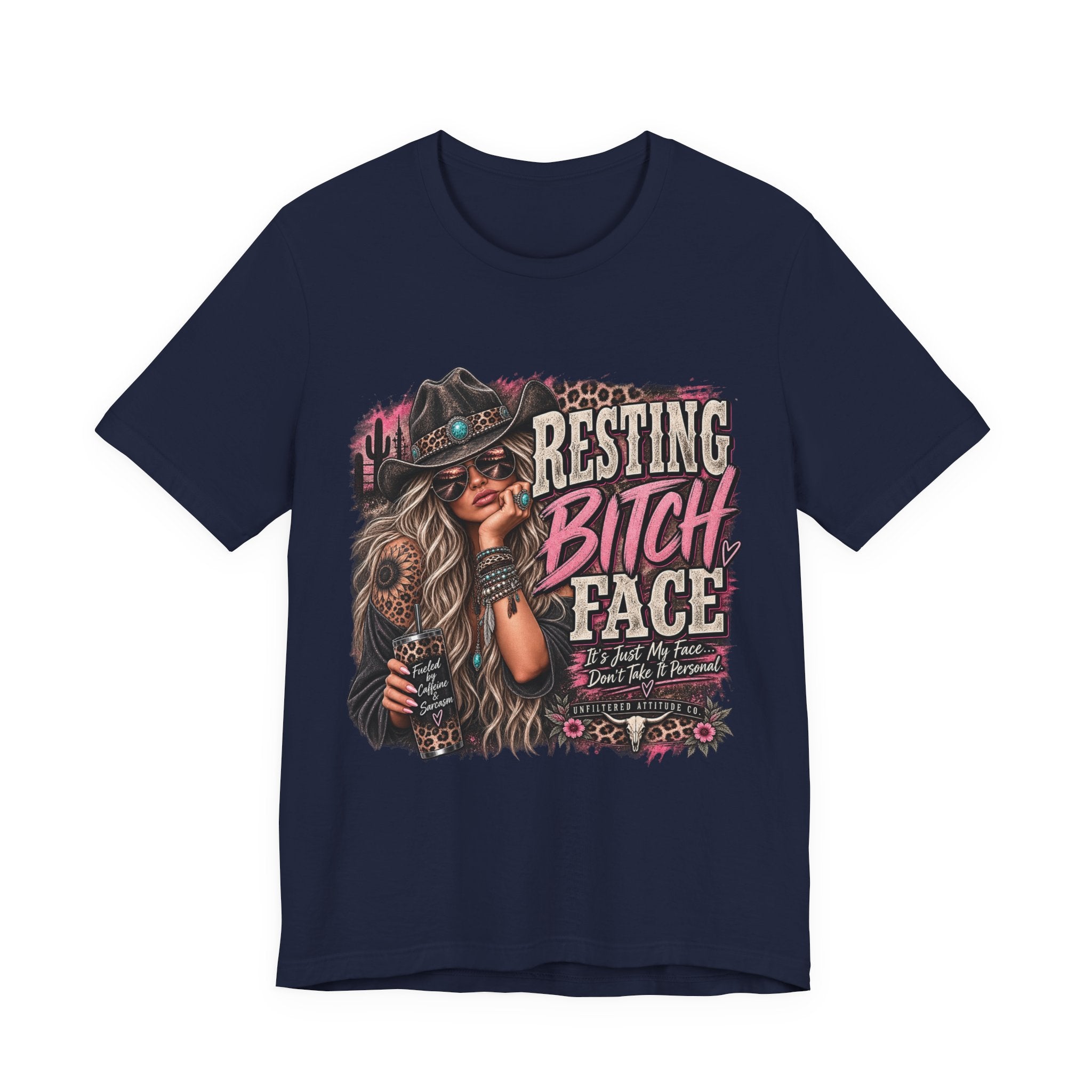 Resting Bitch Face Cowboy Tee — Funny Western Graphic T-Shirt