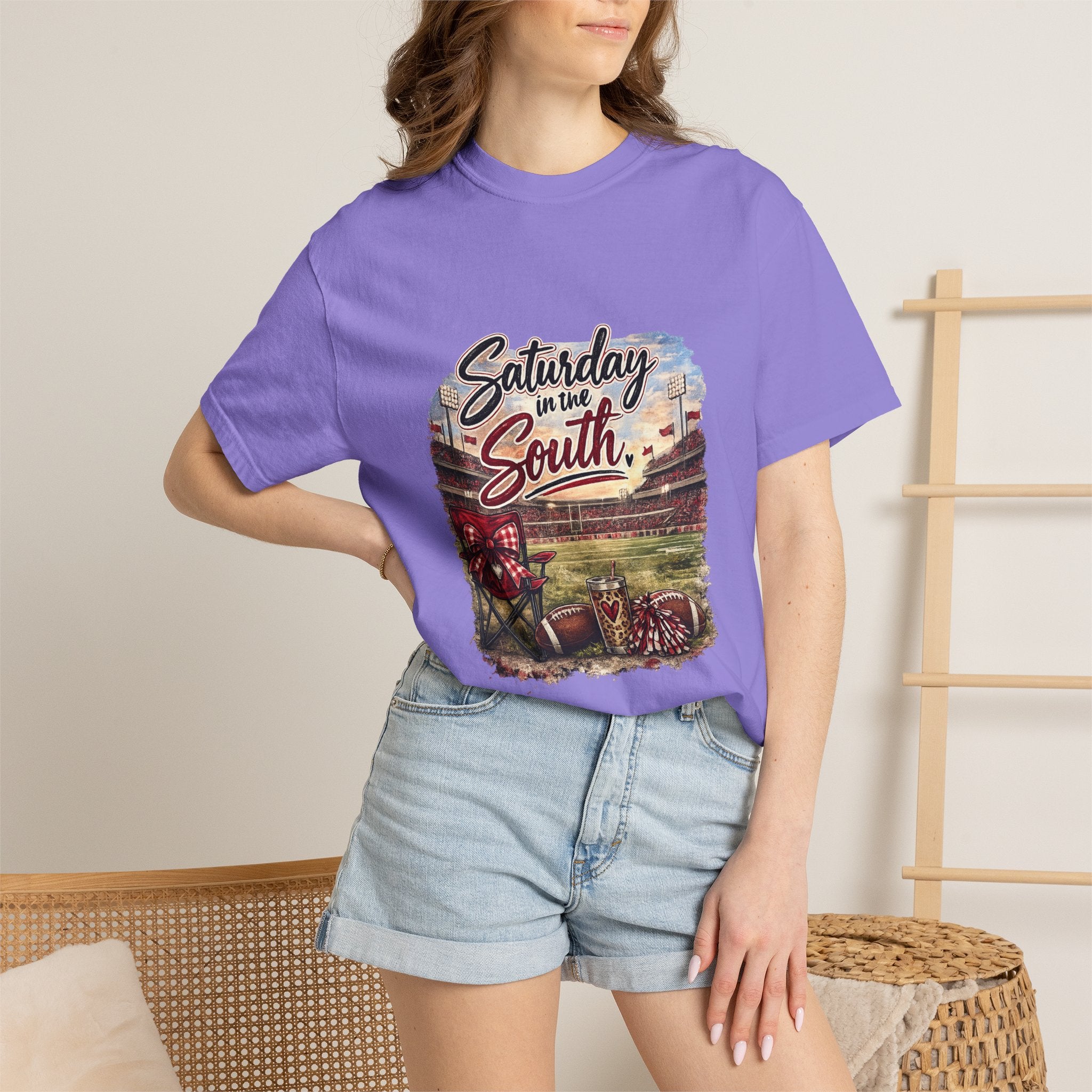 Saturday in the South T-Shirt – Tailgate Picnic Football Vintage Stadium Tee