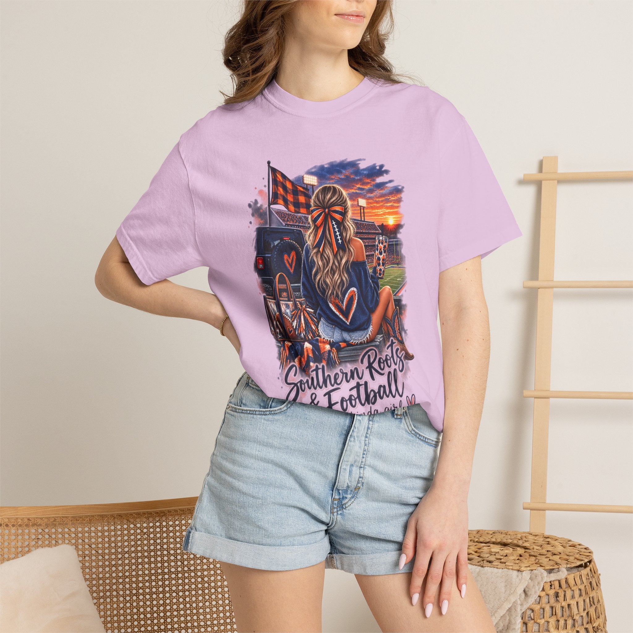 Southern Roots & Football T-Shirt — Tailgate Mom Graphic Tee