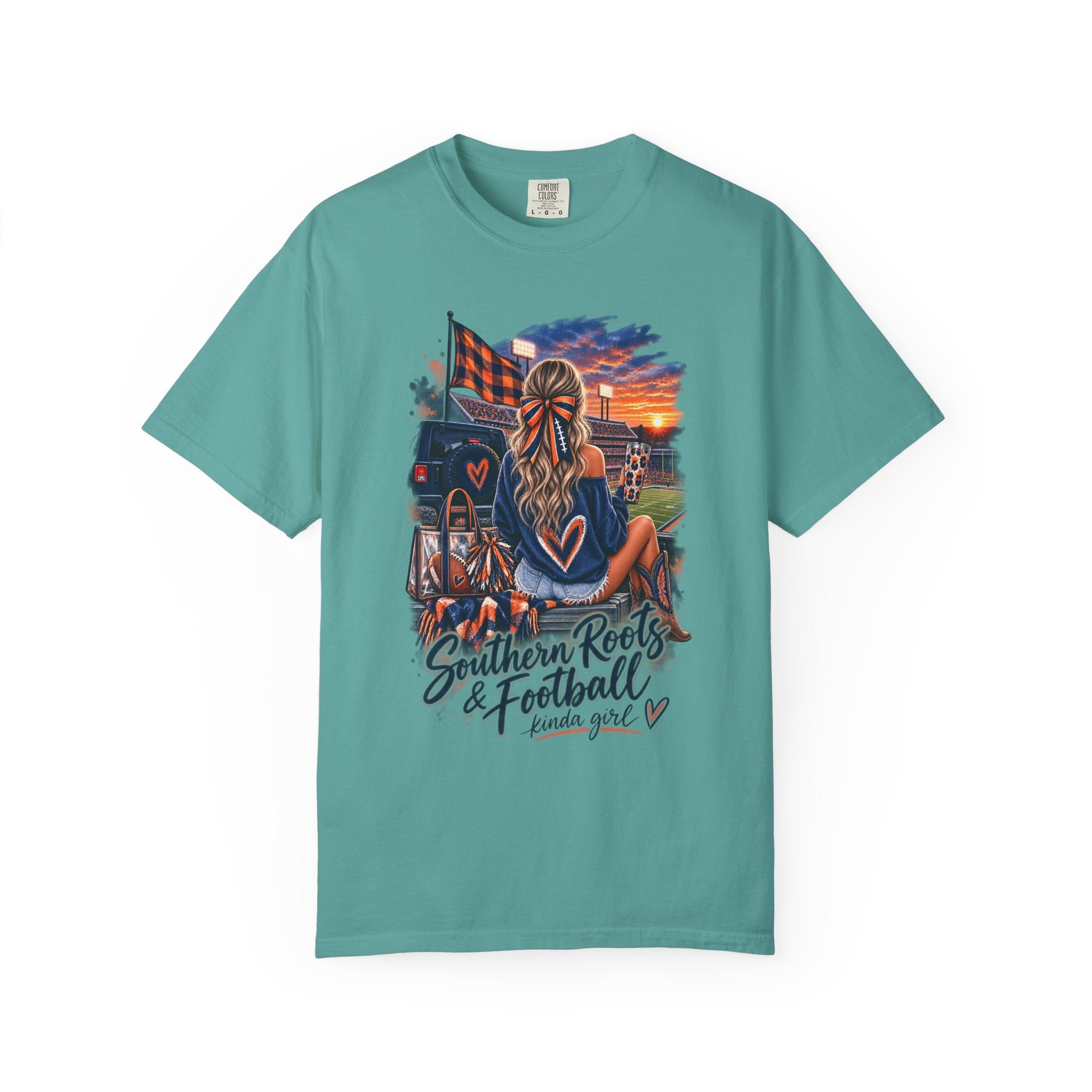 Southern Roots & Football T-Shirt — Tailgate Mom Graphic Tee