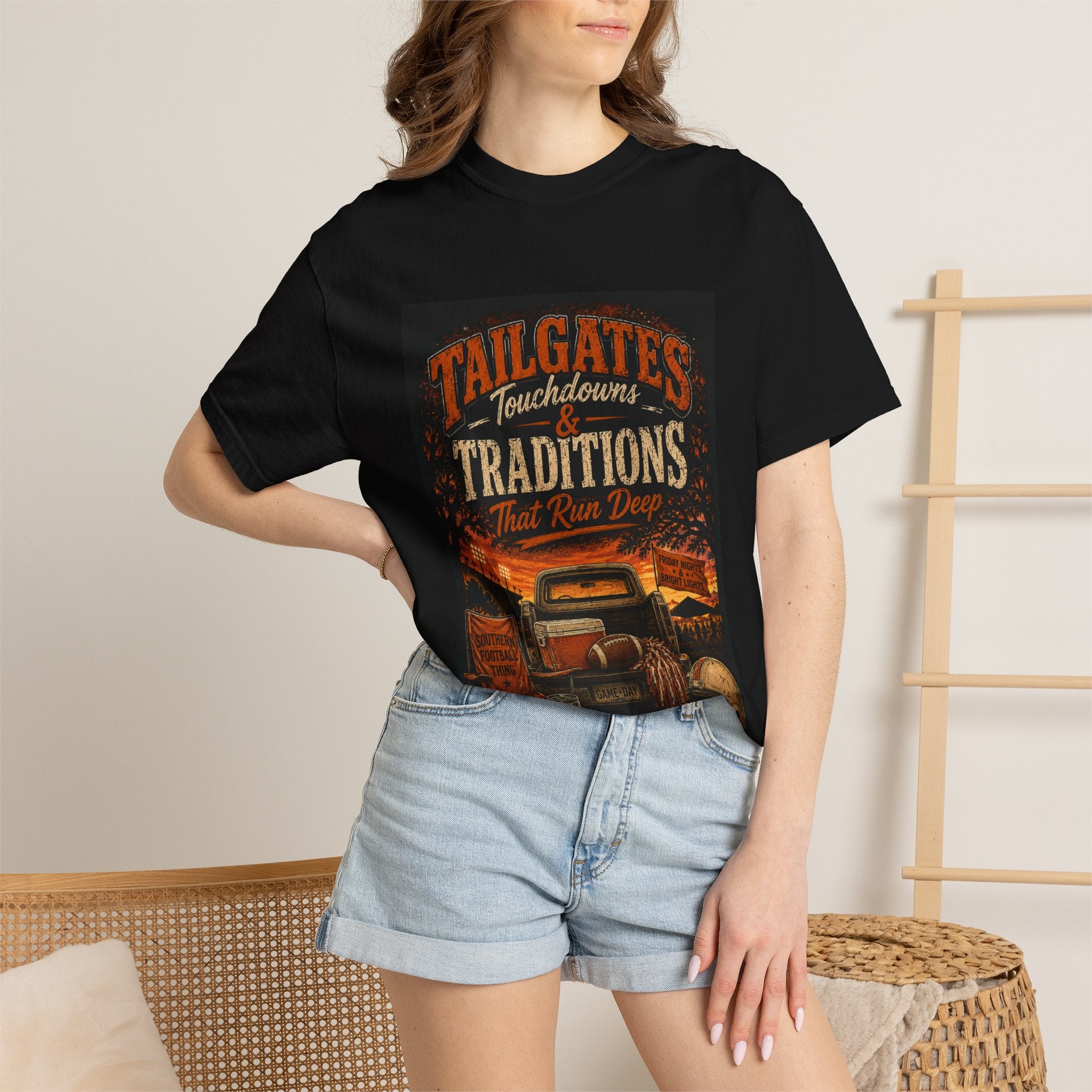 Tailgates & Touchdowns T-Shirt — Tailgate Traditions Football Game Day Tee