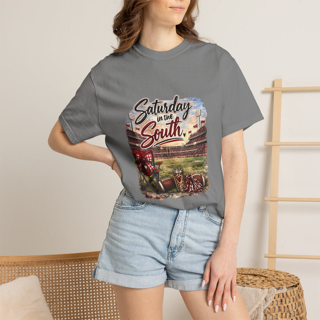 Saturday in the South T-Shirt – Tailgate Picnic Football Vintage Stadium Tee