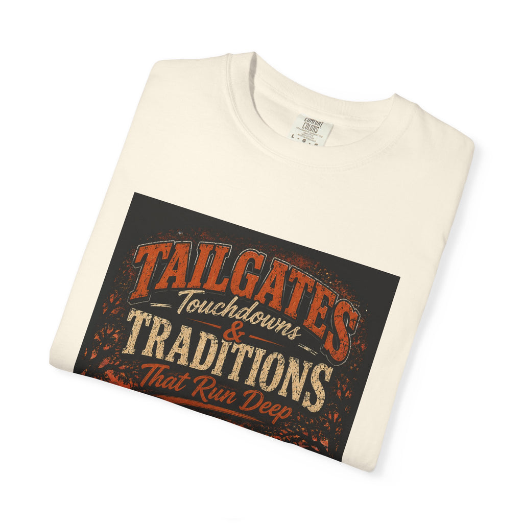 Tailgates & Touchdowns T-Shirt — Tailgate Traditions Football Game Day Tee