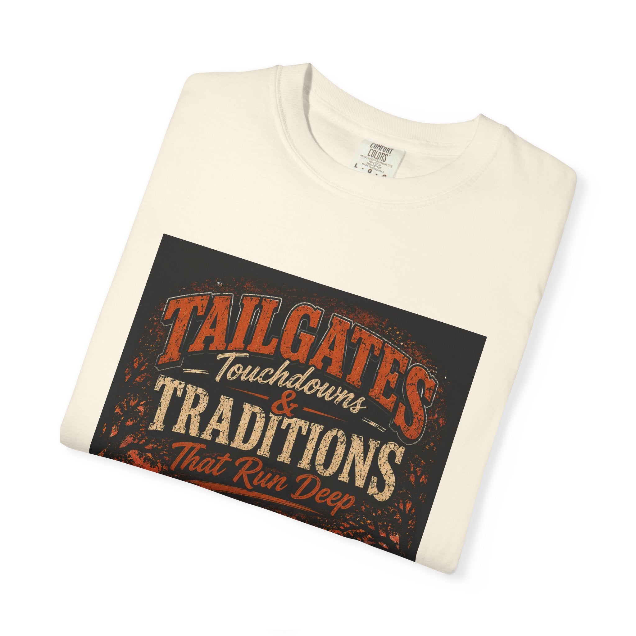 Tailgates & Touchdowns T-Shirt — Tailgate Traditions Football Game Day Tee