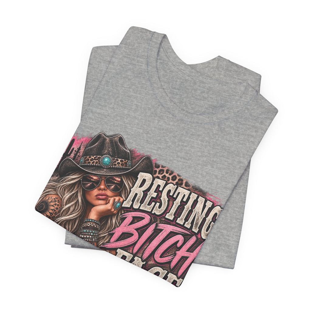 Resting Bitch Face Cowboy Tee — Funny Western Graphic T-Shirt