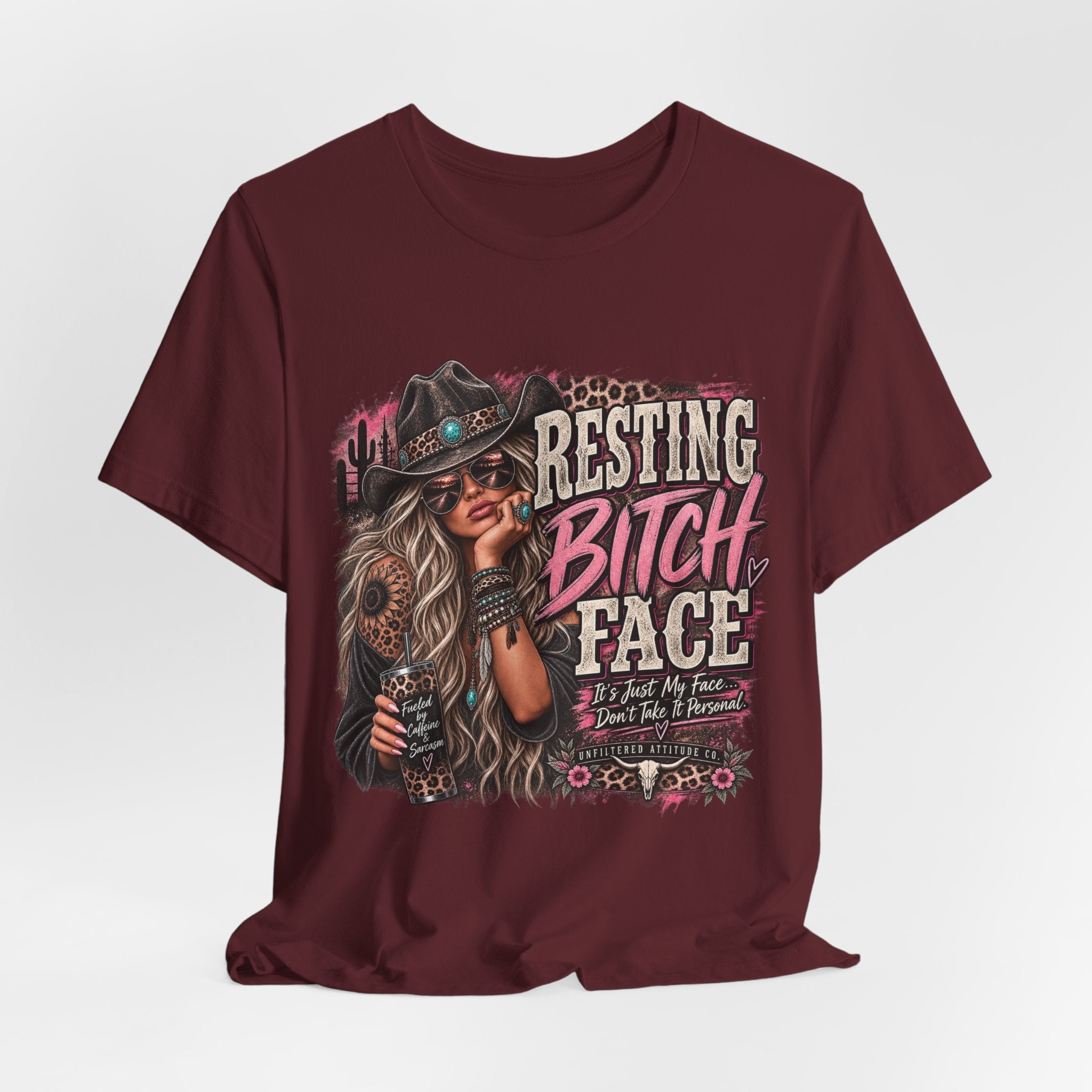 Resting Bitch Face Cowboy Tee — Funny Western Graphic T-Shirt