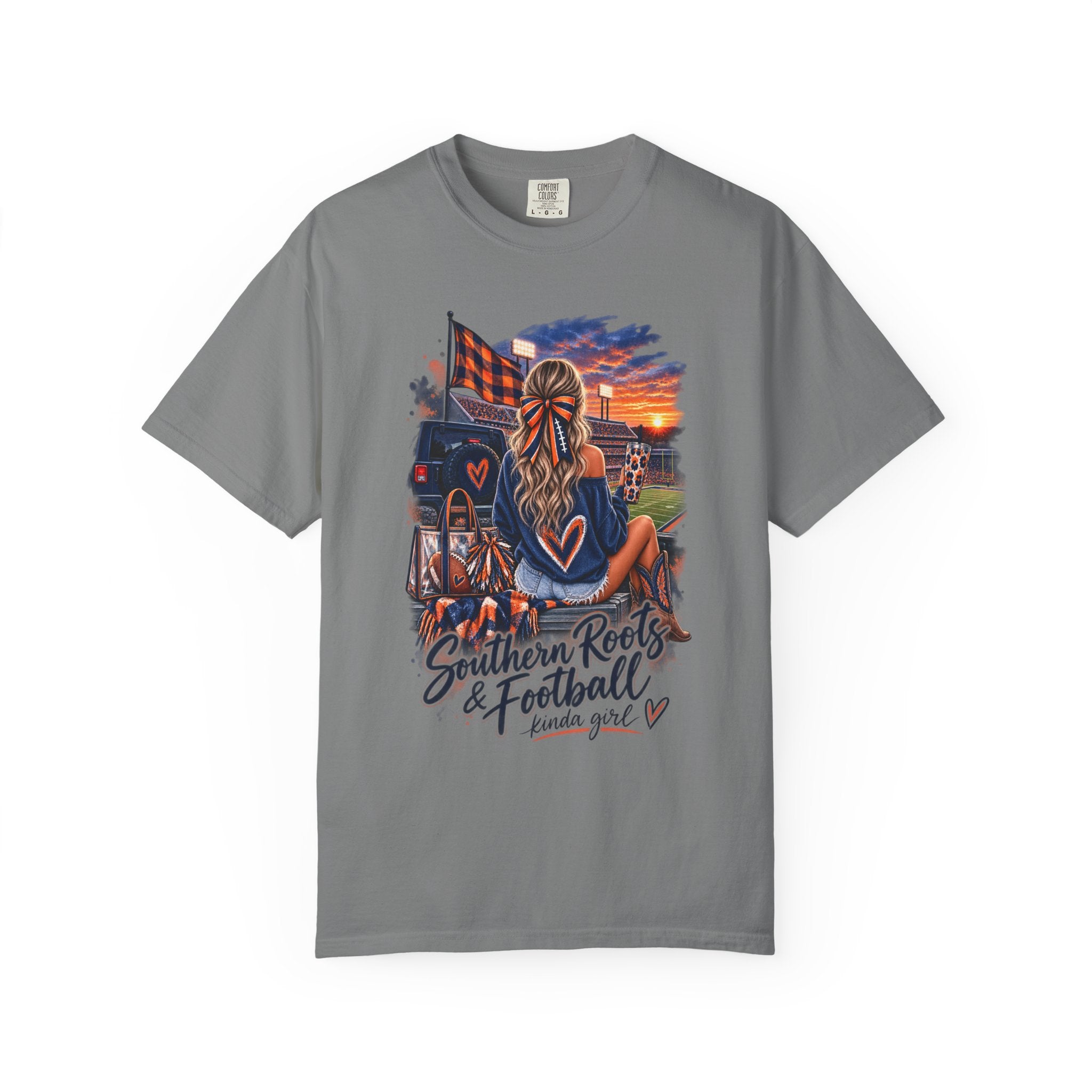 Southern Roots & Football T-Shirt — Tailgate Mom Graphic Tee