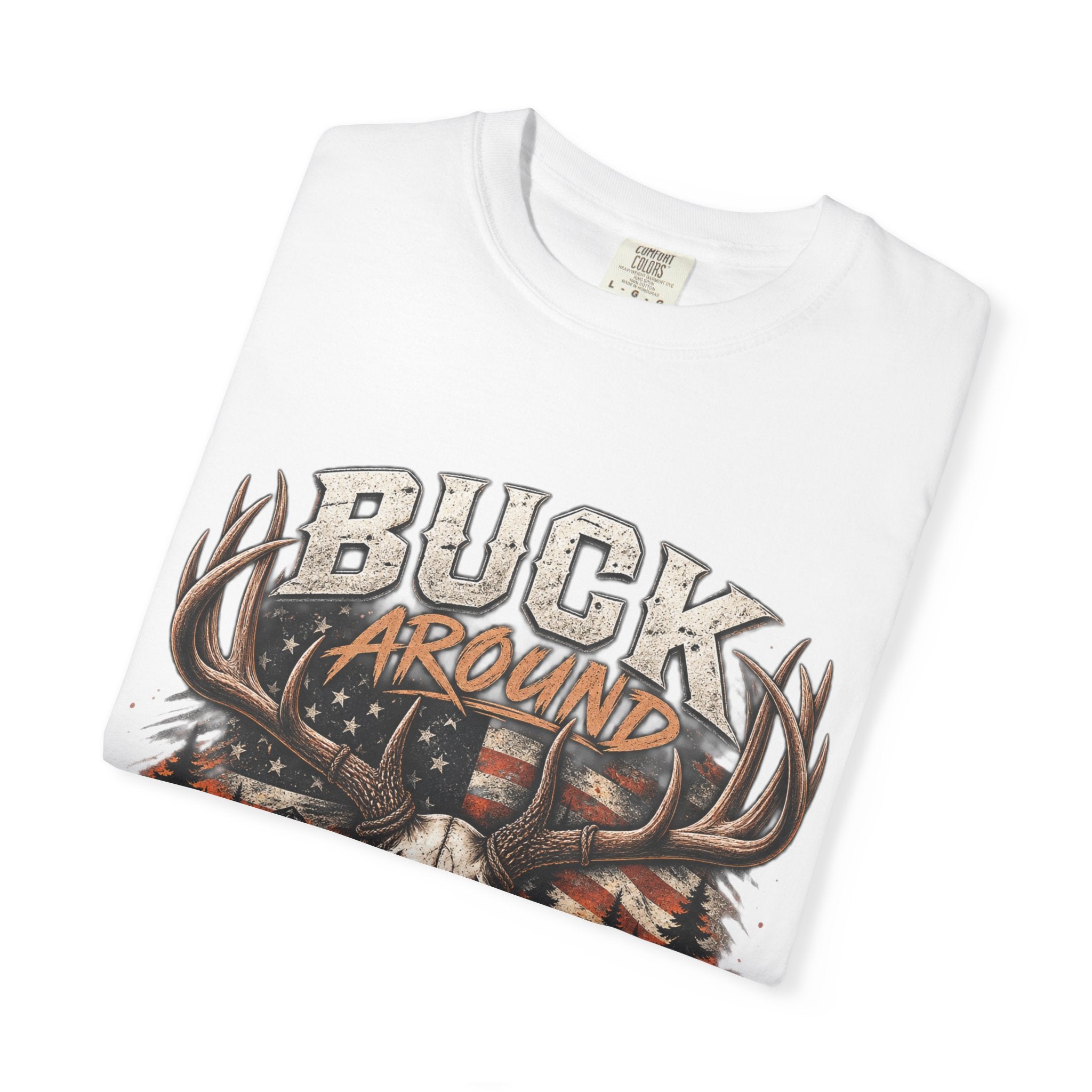 Buck Around And Find Out T-Shirt — Vintage Deer Skull Hunting Tee