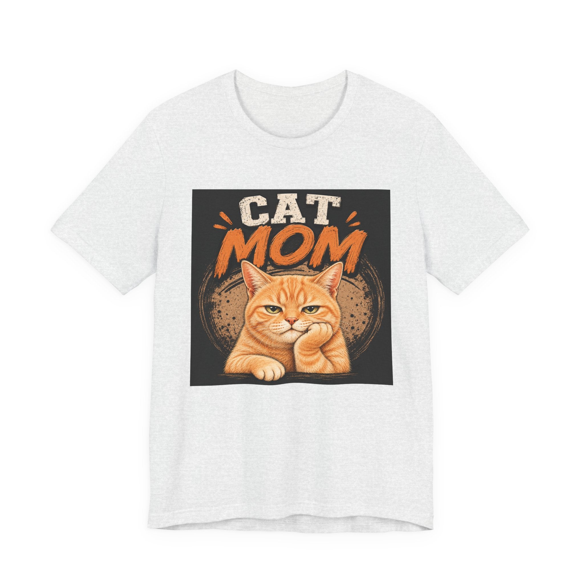 Cat Mom T-Shirt — Cute Orange Cat Graphic Tee for Cat Lovers