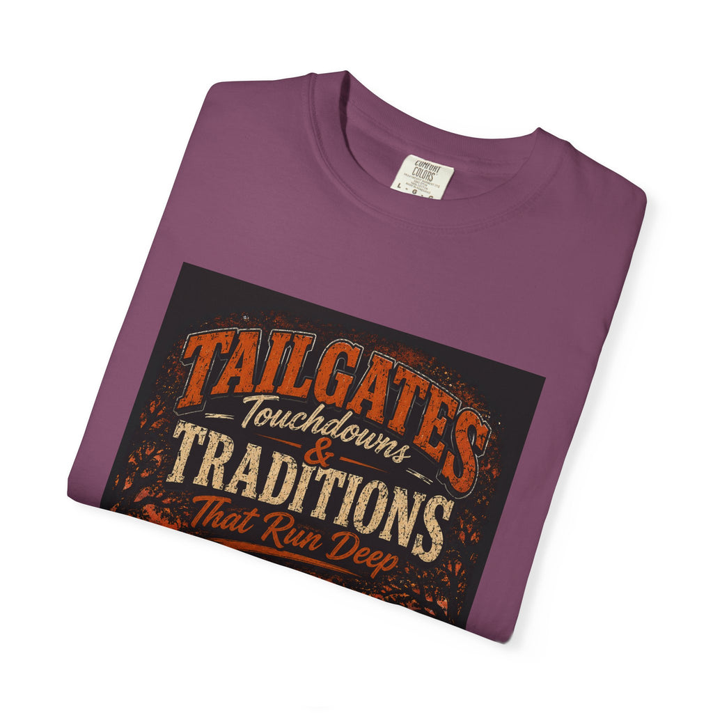 Tailgates & Touchdowns T-Shirt — Tailgate Traditions Football Game Day Tee