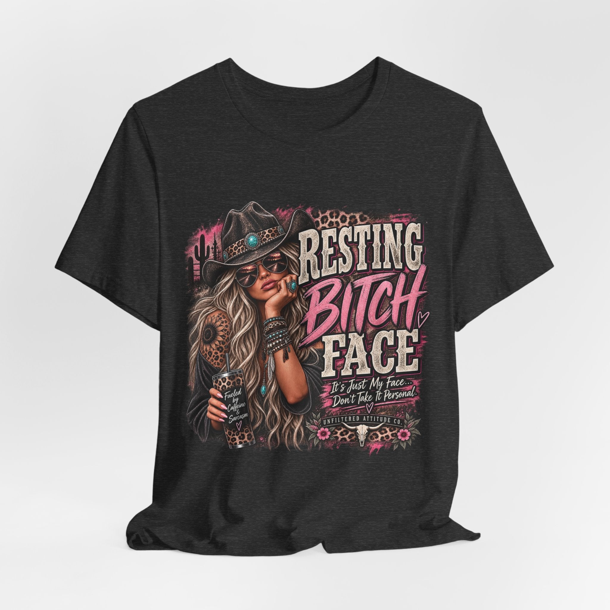Resting Bitch Face Cowboy Tee — Funny Western Graphic T-Shirt