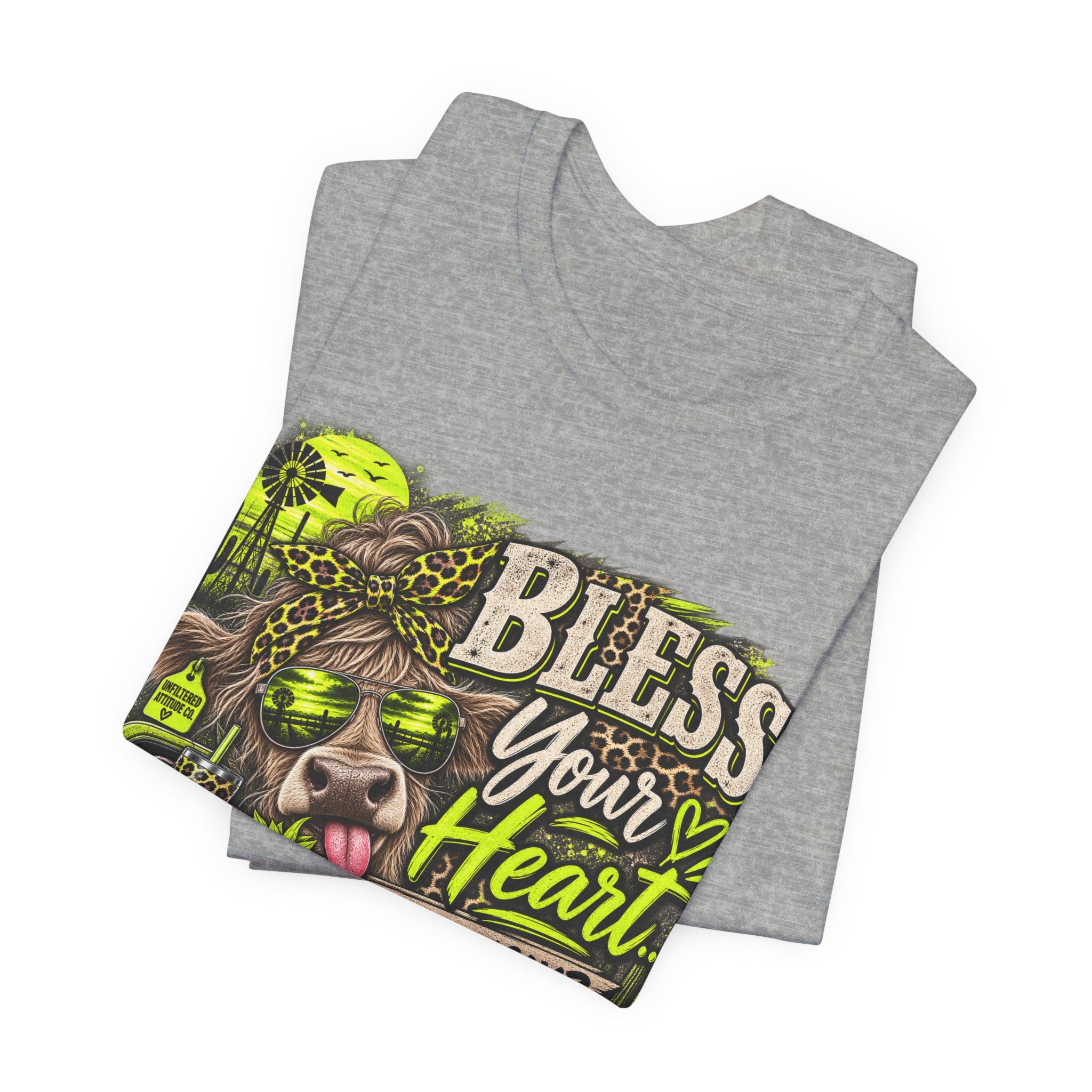 T‑Shirt — "Bless Your Heart... Seriously?" Cow Graphic Tee