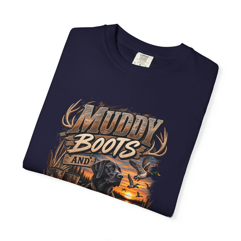 Duck Hunting T-Shirt — "Muddy Boots and Duck Calls" Graphic Tee for Hunters