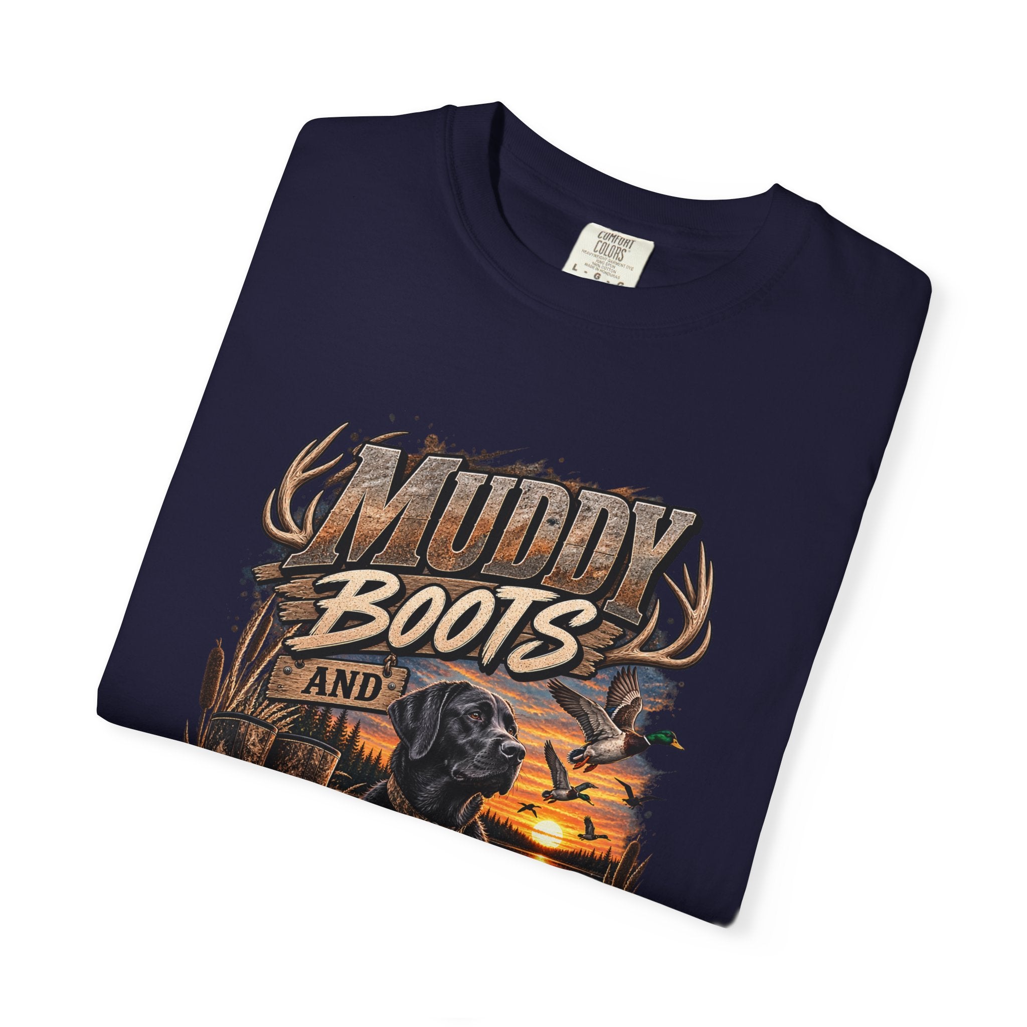Duck Hunting T-Shirt — "Muddy Boots and Duck Calls" Graphic Tee for Hunters