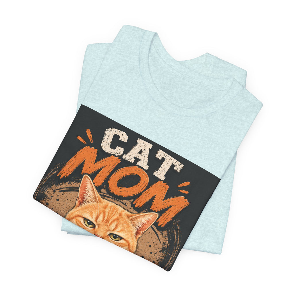 Cat Mom T-Shirt — Cute Orange Cat Graphic Tee for Cat Lovers