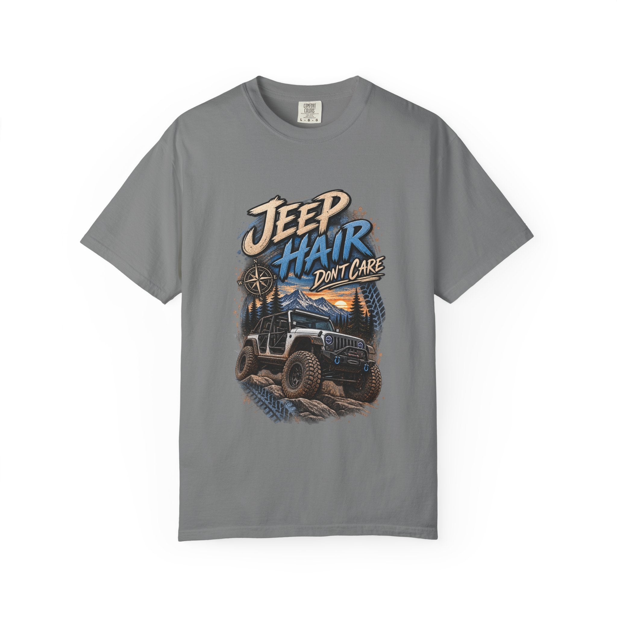 Jeep Hair Don't Care T-Shirt — Off-Road Jeep Graphic Tee
