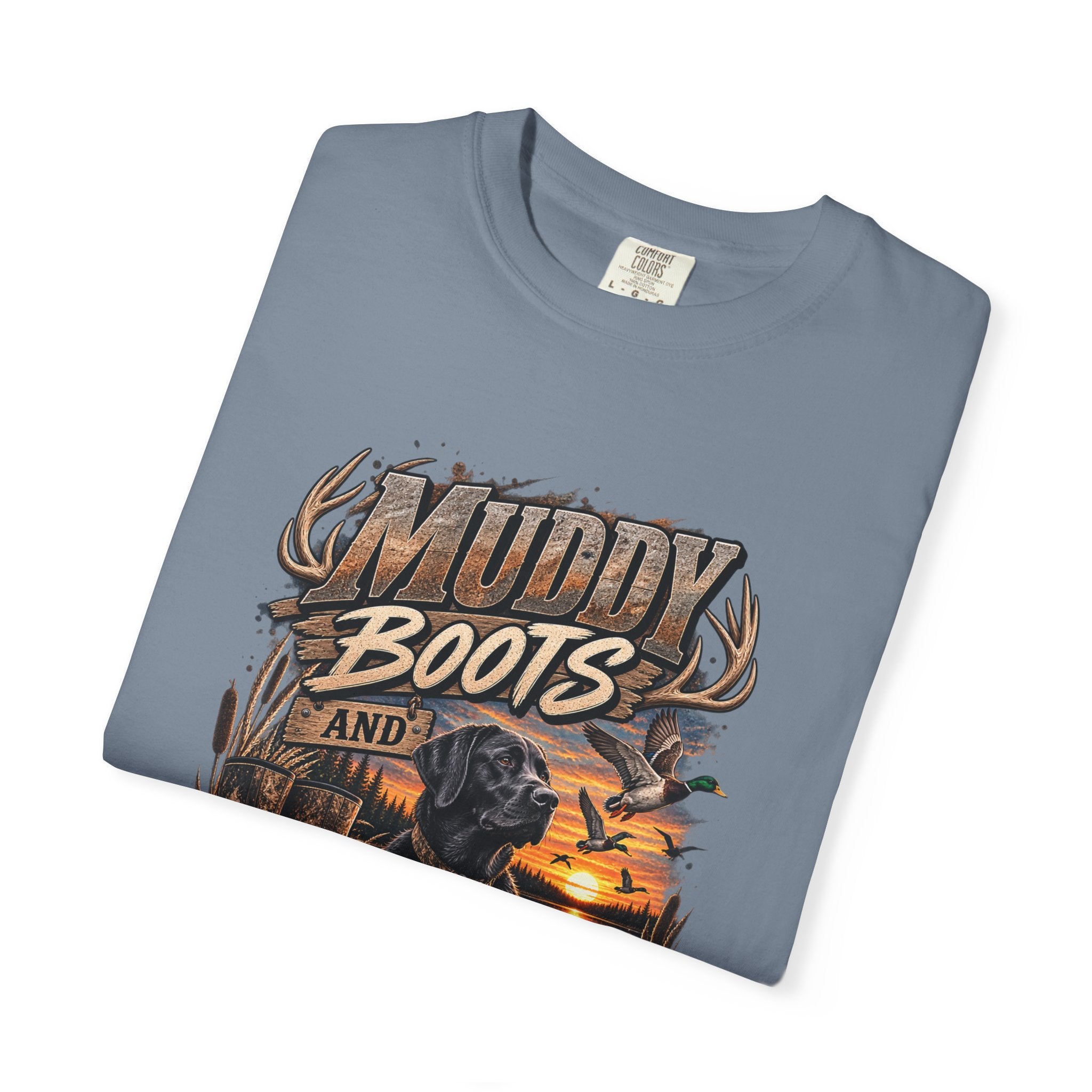 Duck Hunting T-Shirt — "Muddy Boots and Duck Calls" Graphic Tee for Hunters