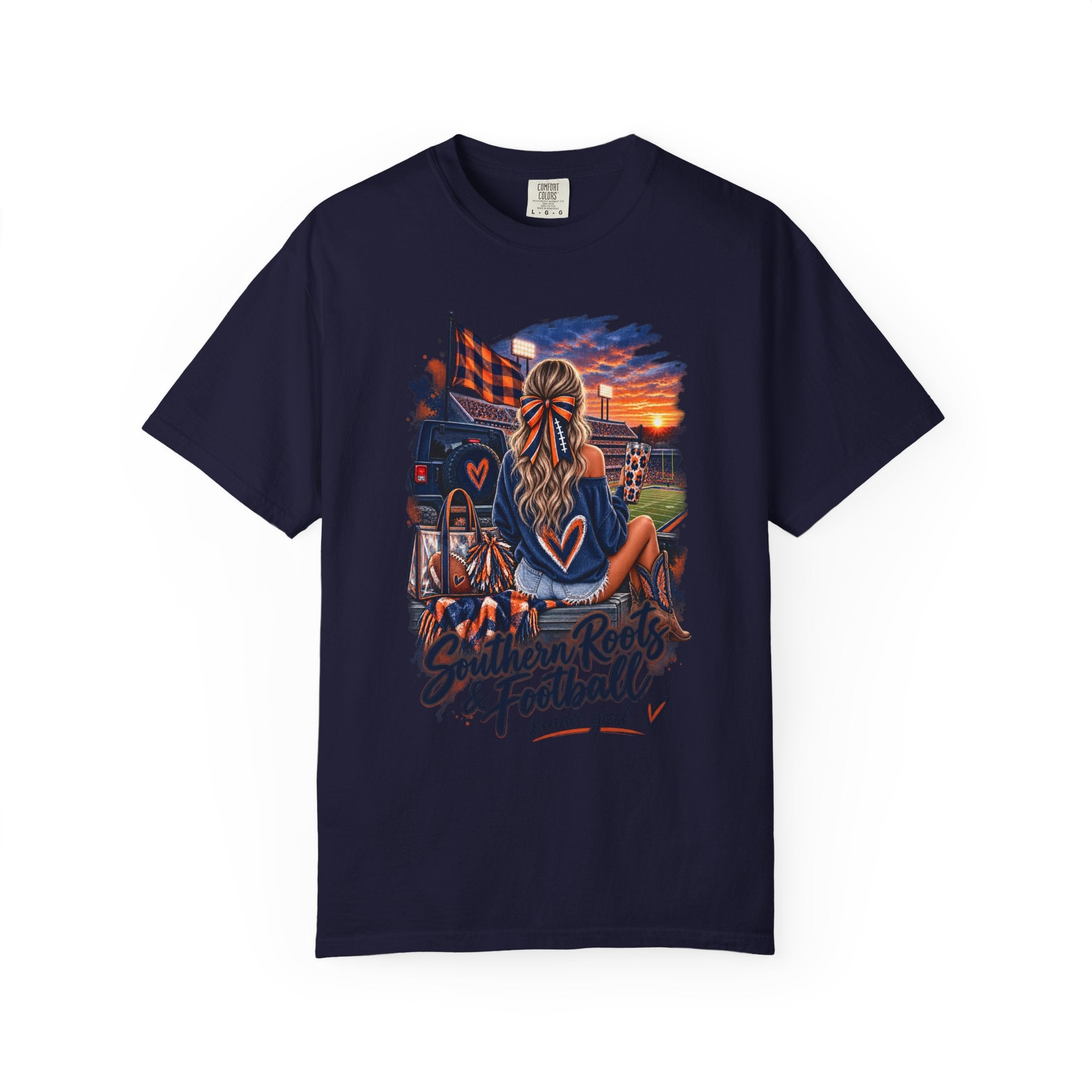Southern Roots & Football T-Shirt — Tailgate Mom Graphic Tee