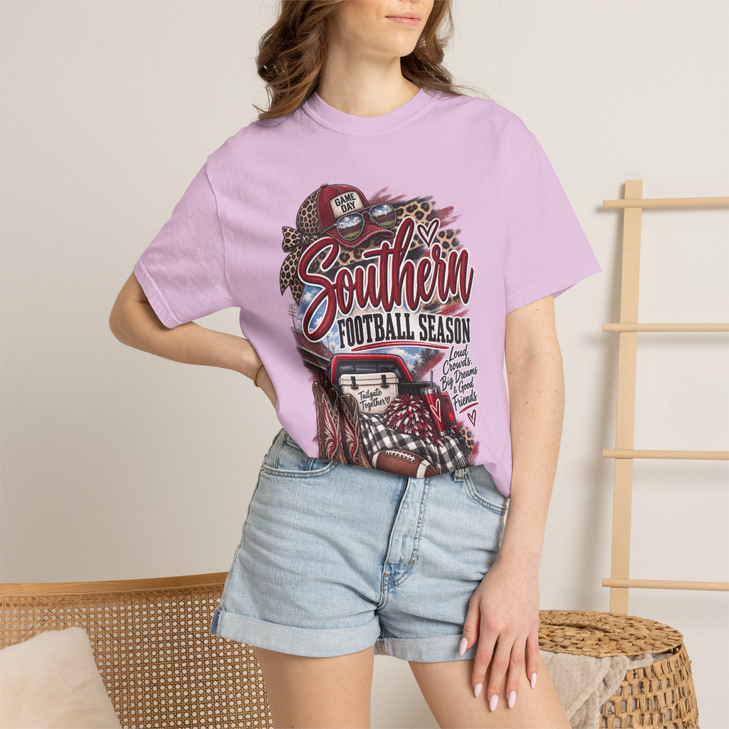 Southern Football Season T-Shirt — Vintage Truck, Cowboy Boots & Helmet Tailgate Tee