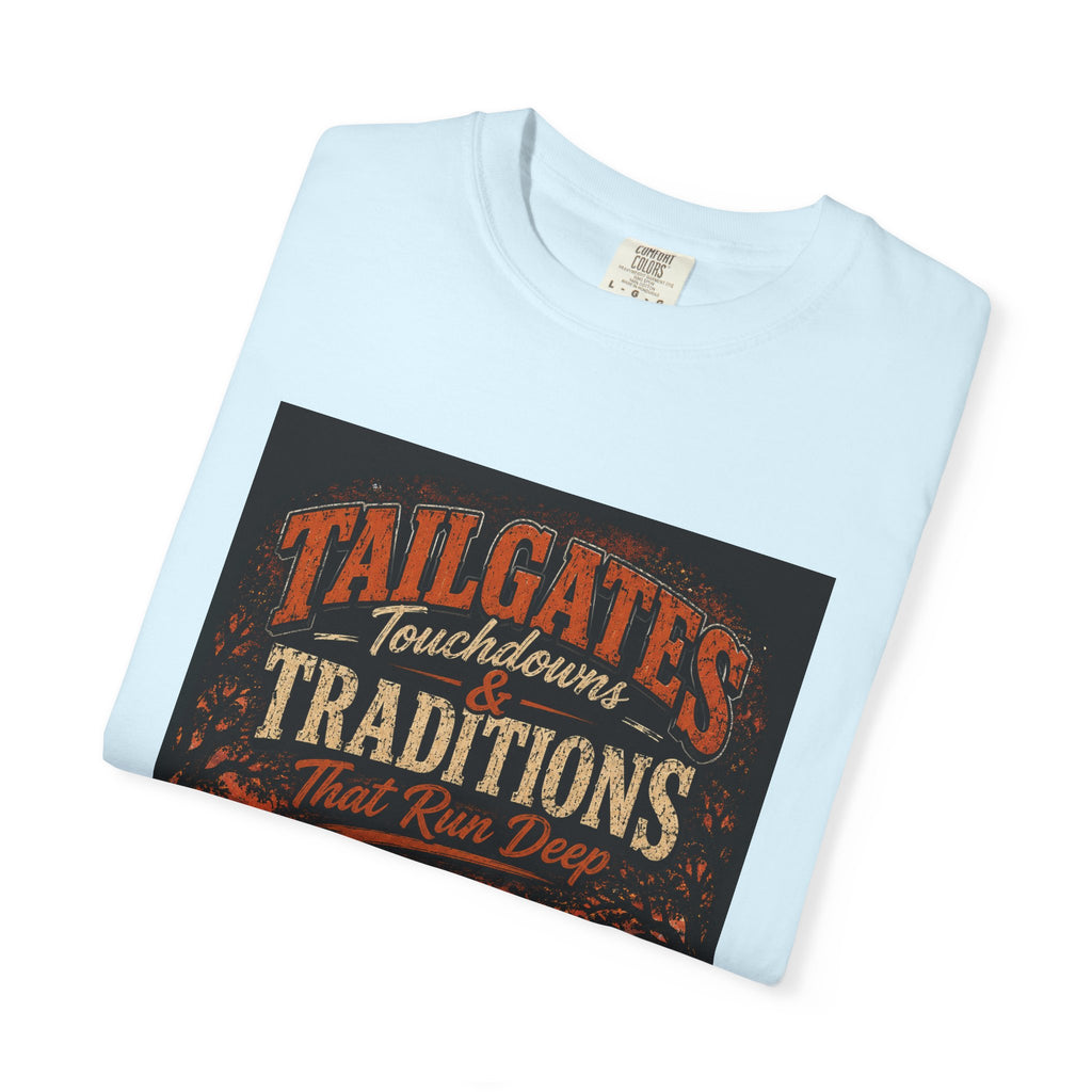 Tailgates & Touchdowns T-Shirt — Tailgate Traditions Football Game Day Tee
