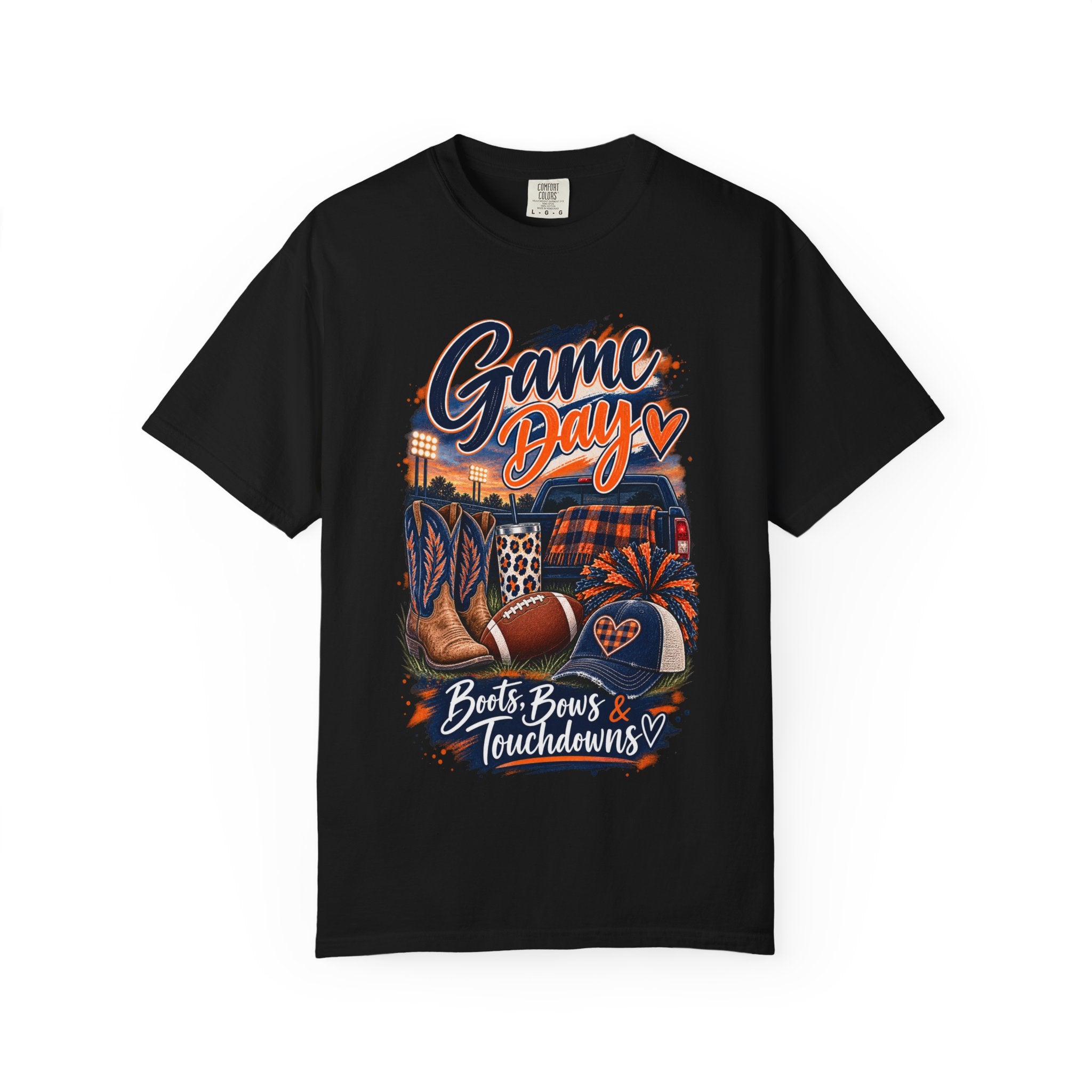 Game Day T-Shirt — Boots, Brews & Touchdowns Football Tee