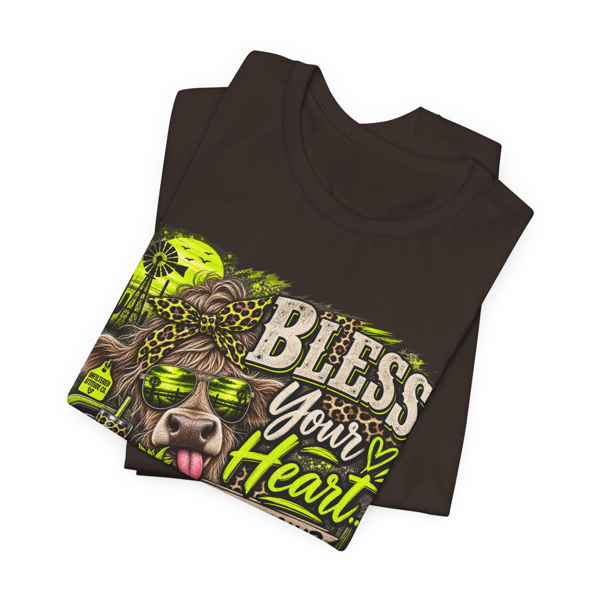 T‑Shirt — "Bless Your Heart... Seriously?" Cow Graphic Tee
