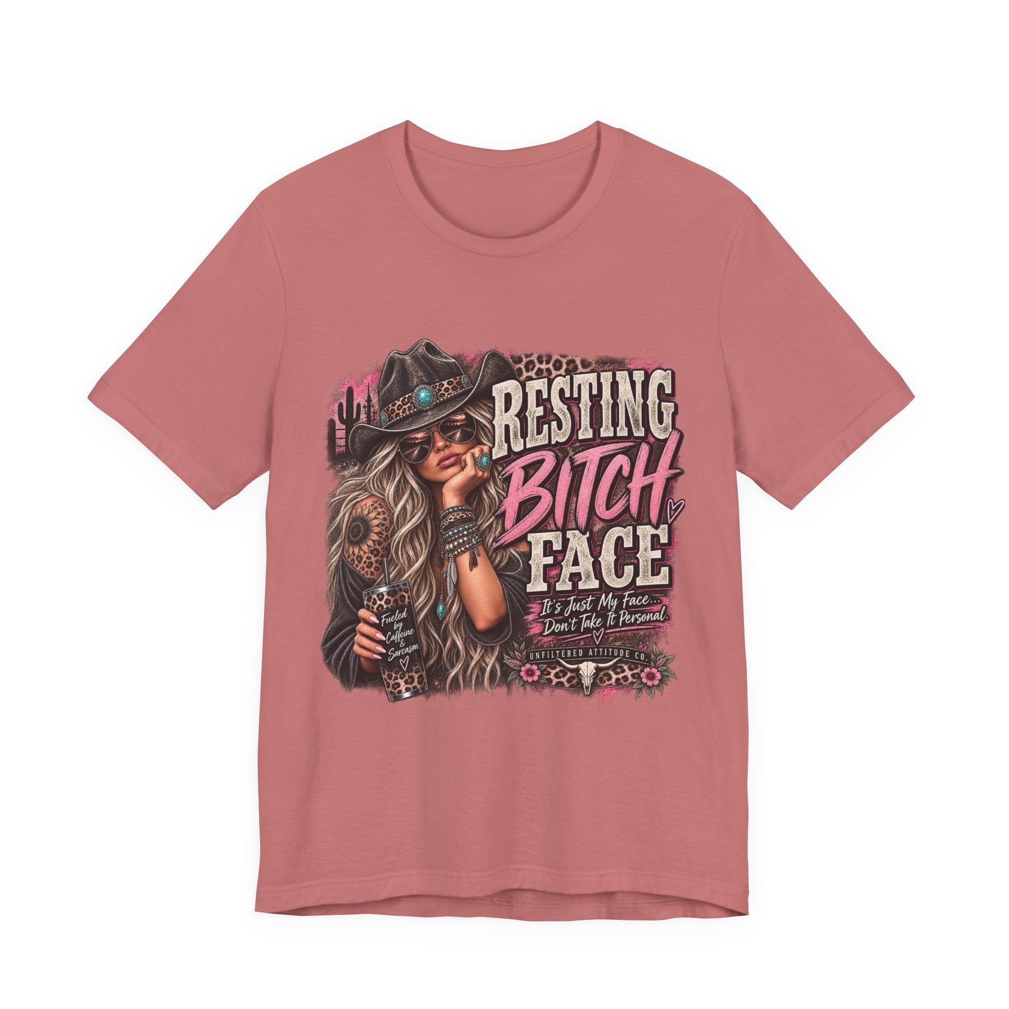 Resting Bitch Face Cowboy Tee — Funny Western Graphic T-Shirt