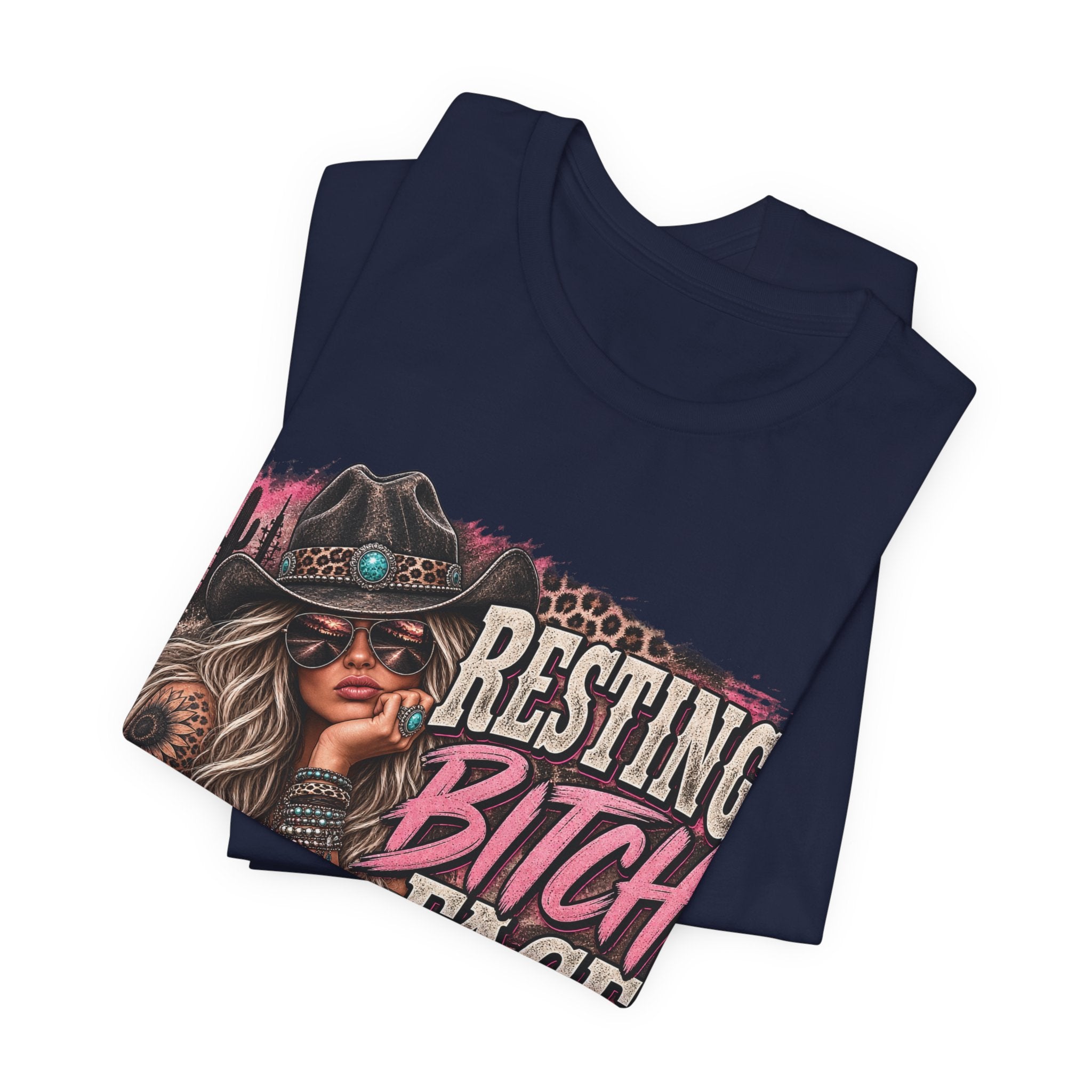 Resting Bitch Face Cowboy Tee — Funny Western Graphic T-Shirt