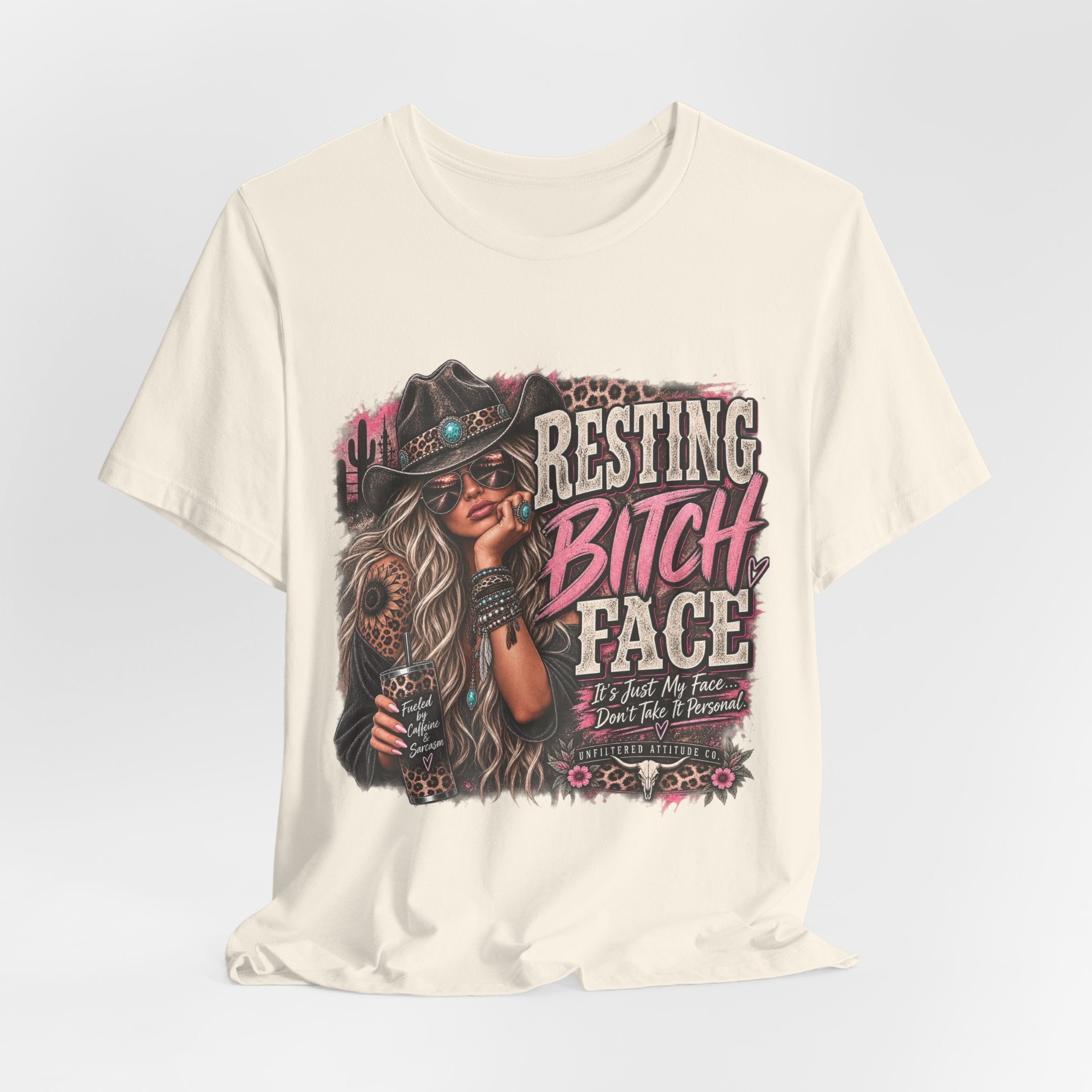 Resting Bitch Face Cowboy Tee — Funny Western Graphic T-Shirt