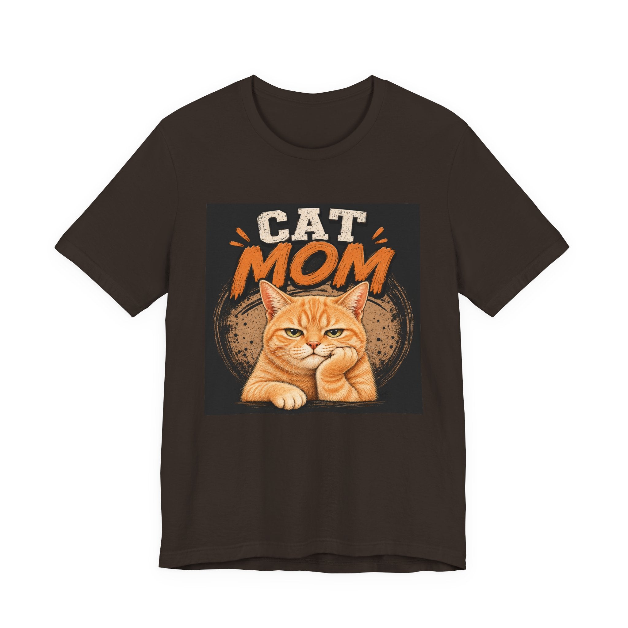 Cat Mom T-Shirt — Cute Orange Cat Graphic Tee for Cat Lovers