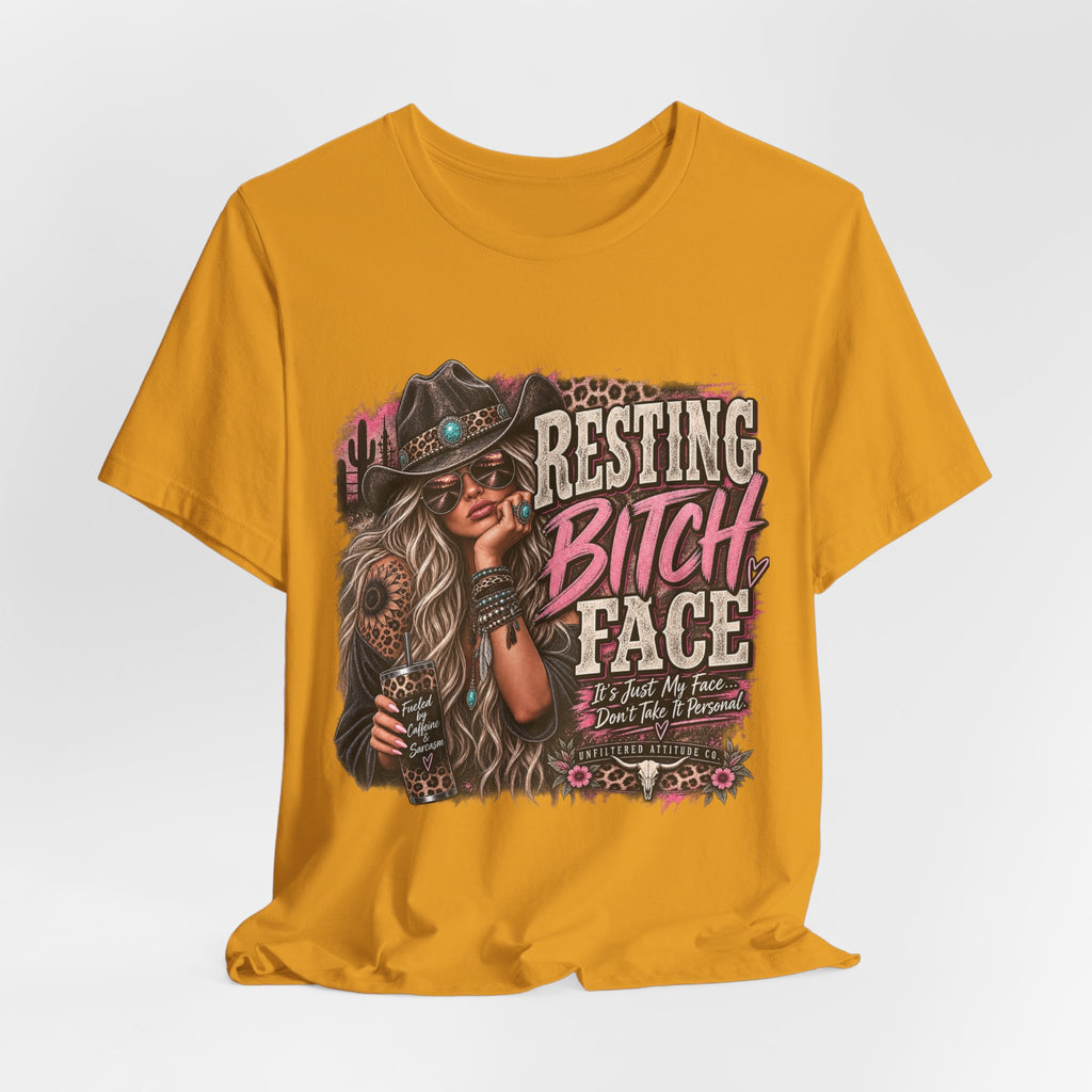 Resting Bitch Face Cowboy Tee — Funny Western Graphic T-Shirt