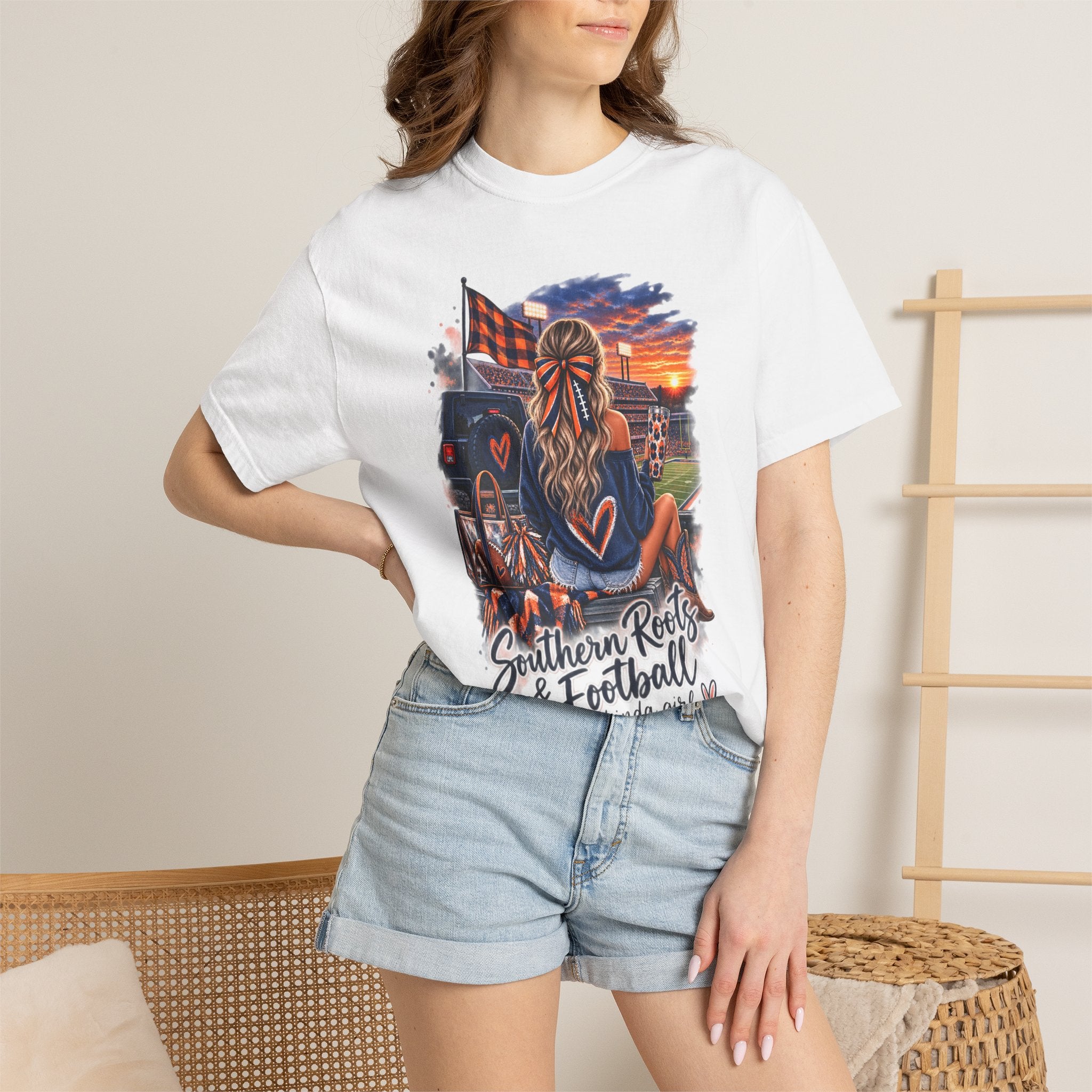 Southern Roots & Football T-Shirt — Tailgate Mom Graphic Tee