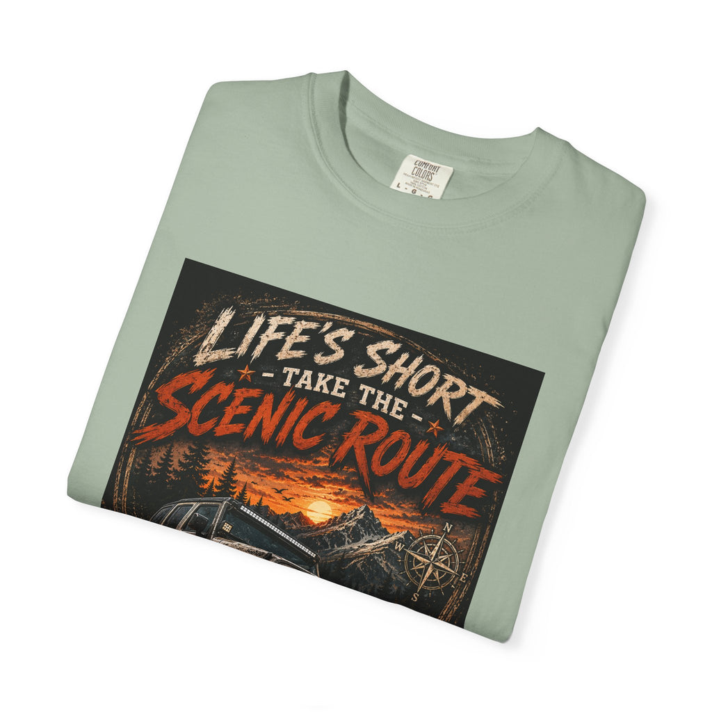Off-Road Scenic Route T-Shirt — "Life’s Short, Take the Scenic Route" Adventure Tee