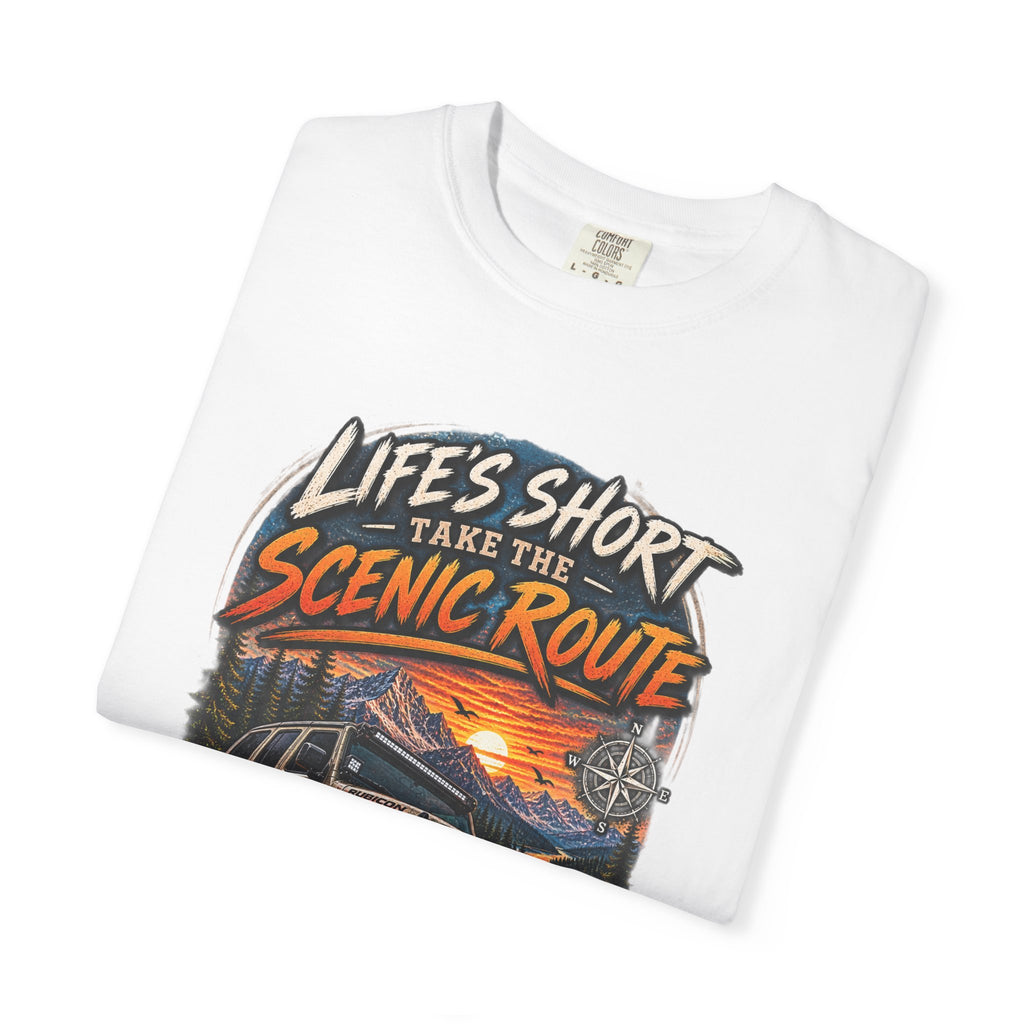 Scenic Route Off-Road T-Shirt — "Life's Short, Take the Scenic Route" Jeep Adventure Tee