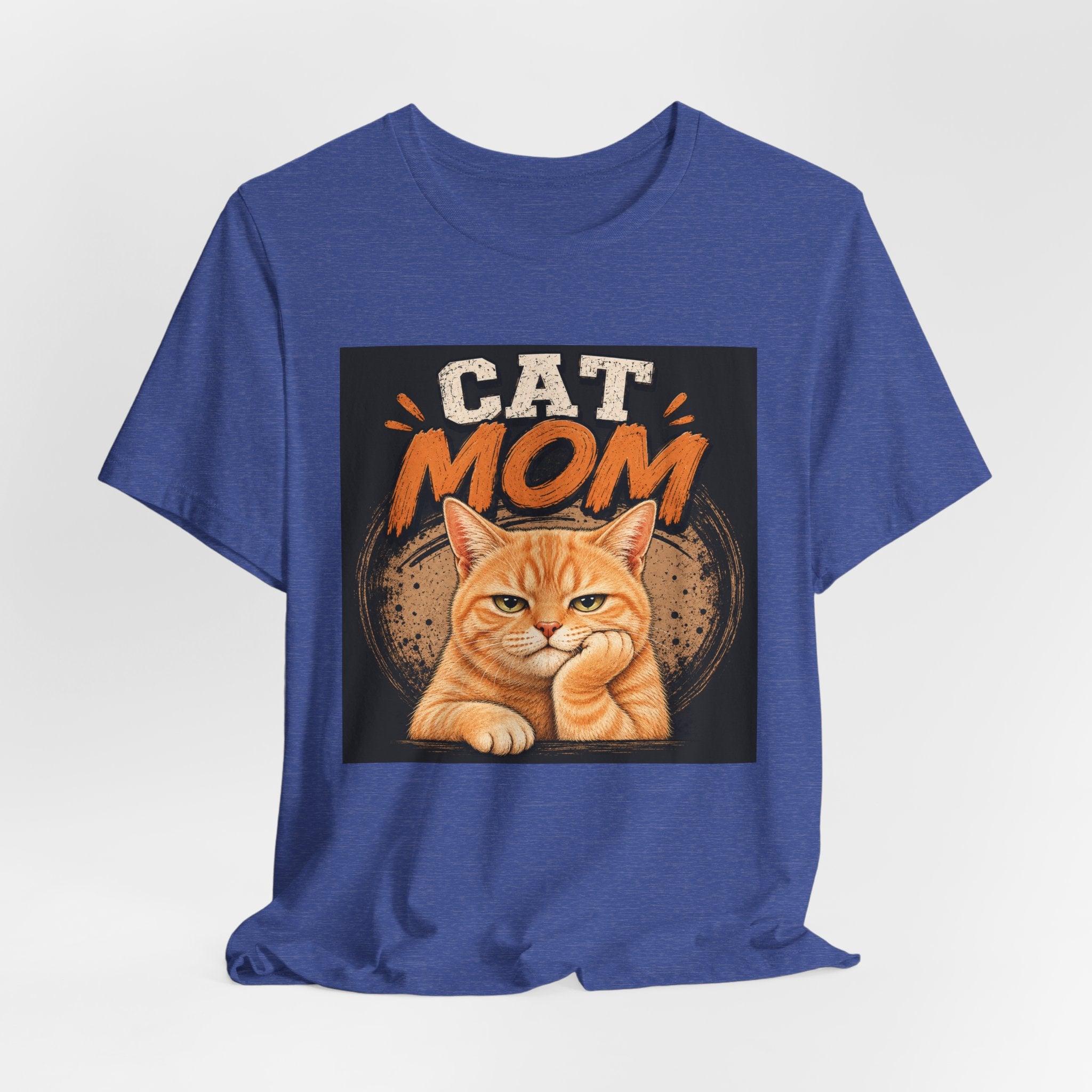 Cat Mom T-Shirt — Cute Orange Cat Graphic Tee for Cat Lovers