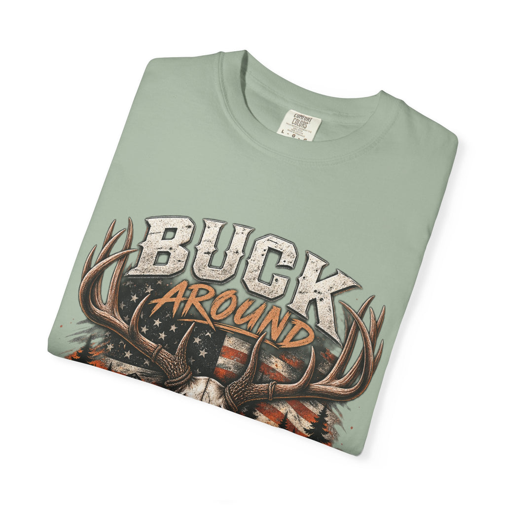 Buck Around And Find Out T-Shirt — Vintage Deer Skull Hunting Tee