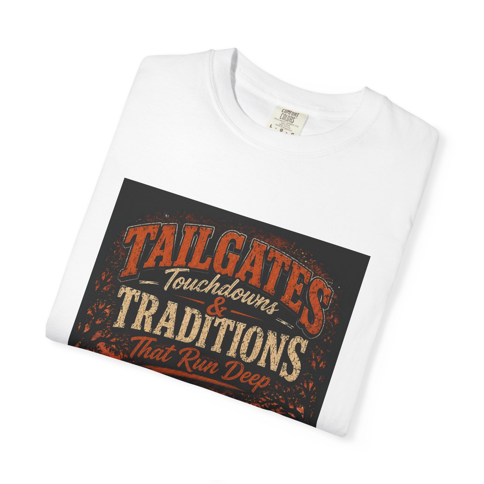 Tailgates & Touchdowns T-Shirt — Tailgate Traditions Football Game Day Tee