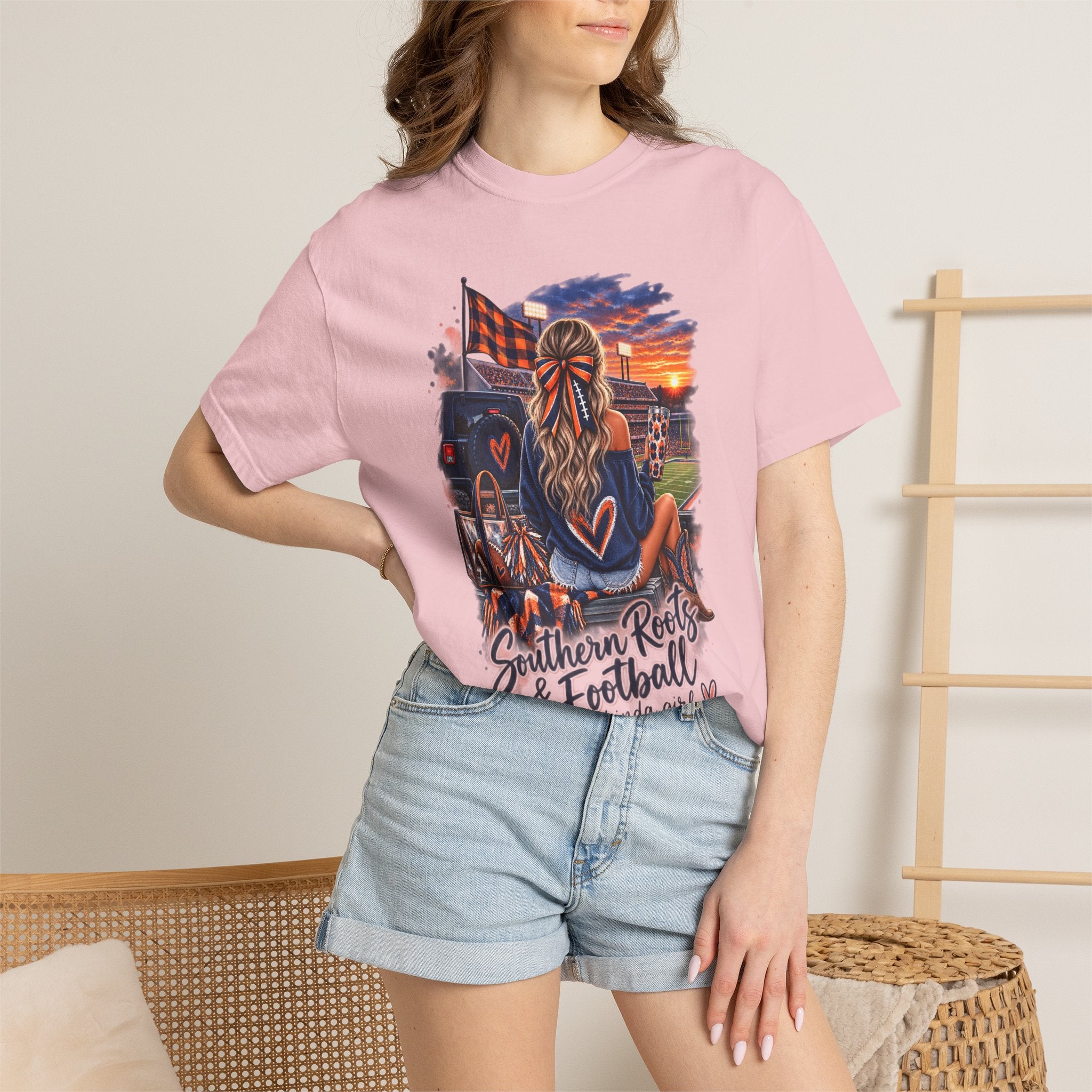 Southern Roots & Football T-Shirt — Tailgate Mom Graphic Tee