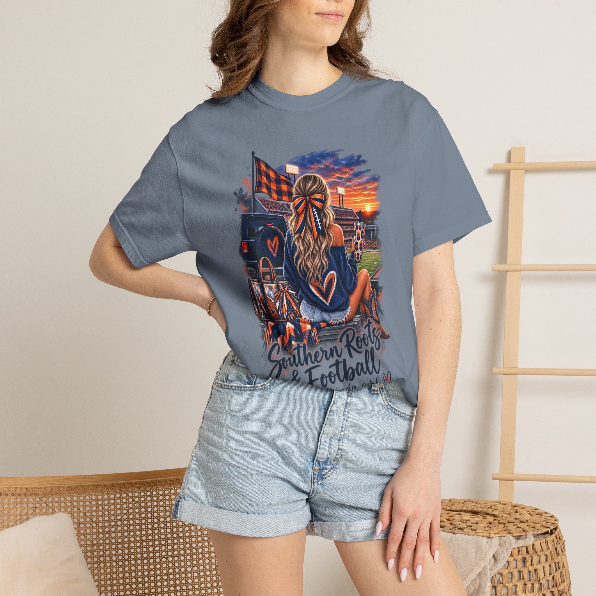 Southern Roots & Football T-Shirt — Tailgate Mom Graphic Tee