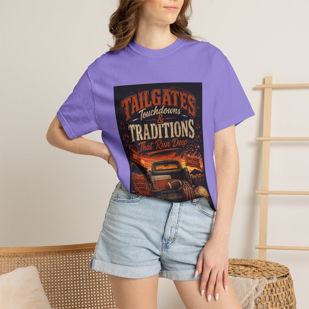 Tailgates & Touchdowns T-Shirt — Tailgate Traditions Football Game Day Tee