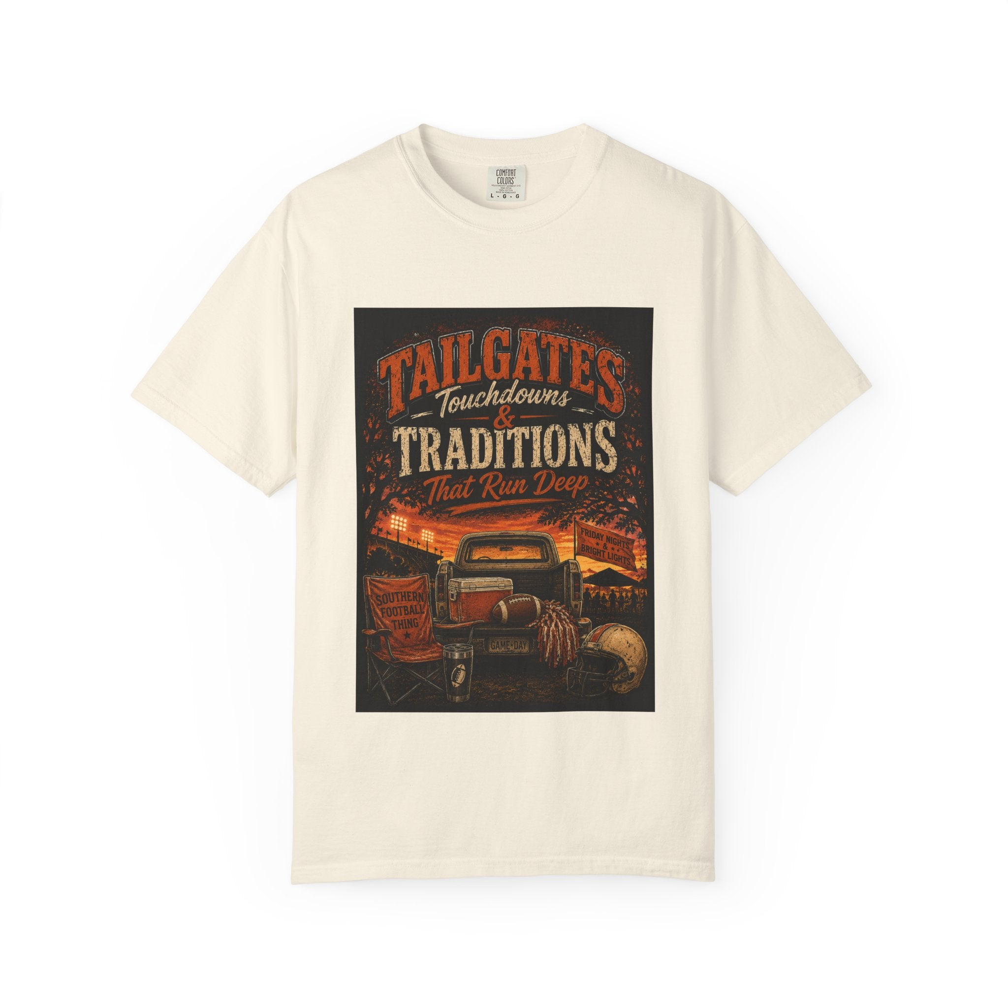 Tailgates & Touchdowns T-Shirt — Tailgate Traditions Football Game Day Tee