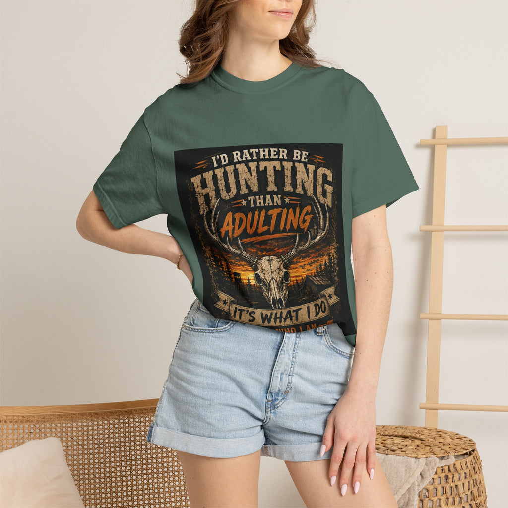 Hunting Over Adulting T-Shirt — "I'd Rather Be Hunting Than Adulting" Outdoor Shirt