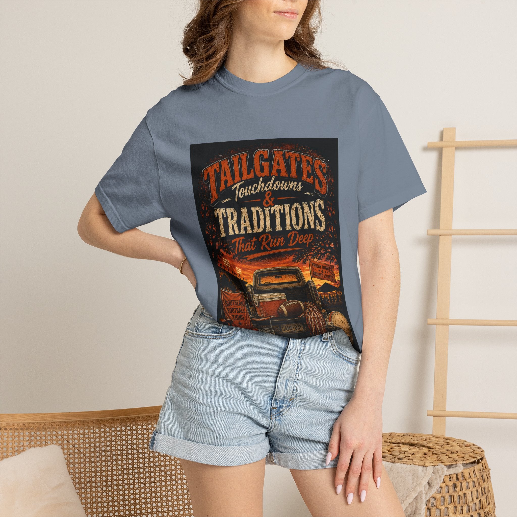 Tailgates & Touchdowns T-Shirt — Tailgate Traditions Football Game Day Tee