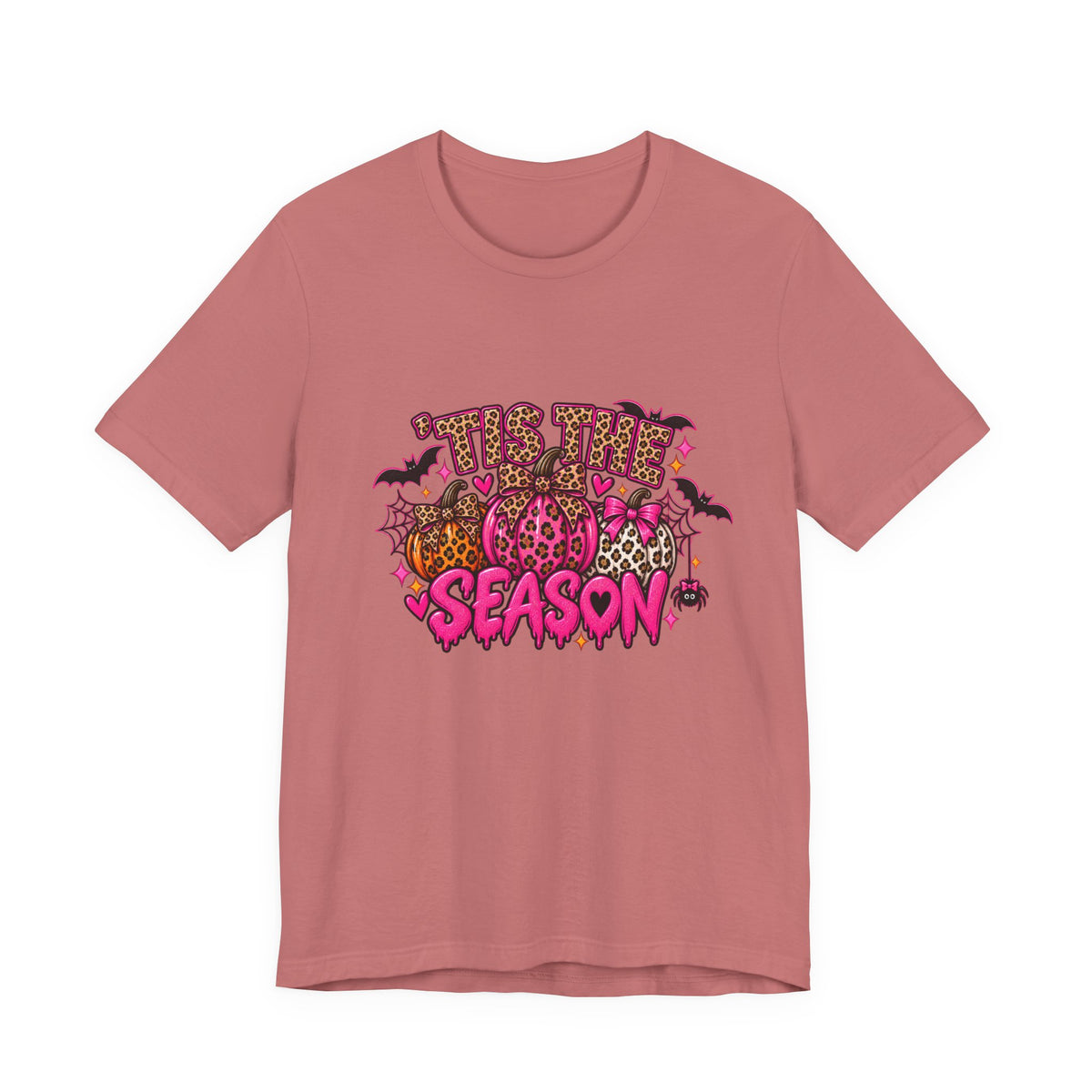 ’Tis the Season – Leopard Print Pumpkin Halloween Graphic Tee