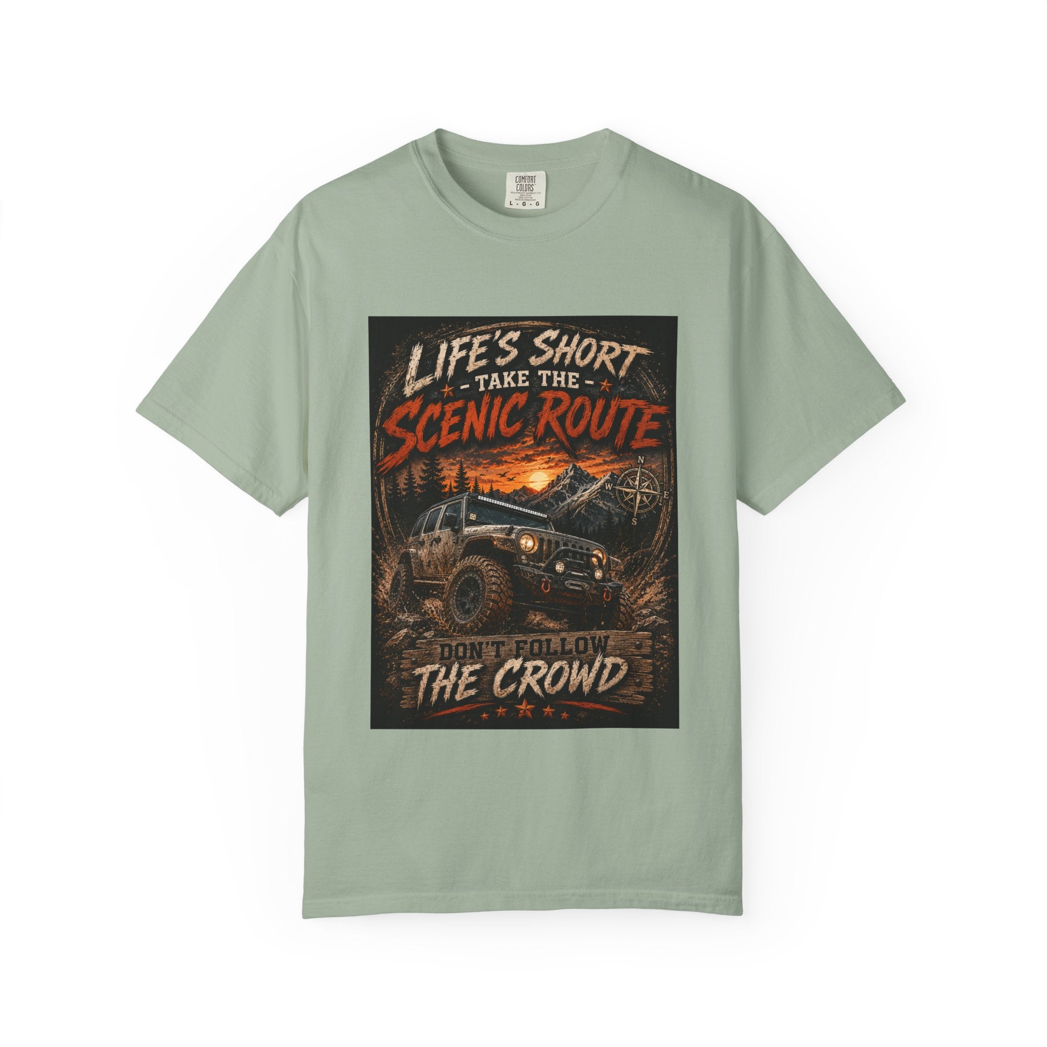 Off-Road Scenic Route T-Shirt — "Life’s Short, Take the Scenic Route" Adventure Tee