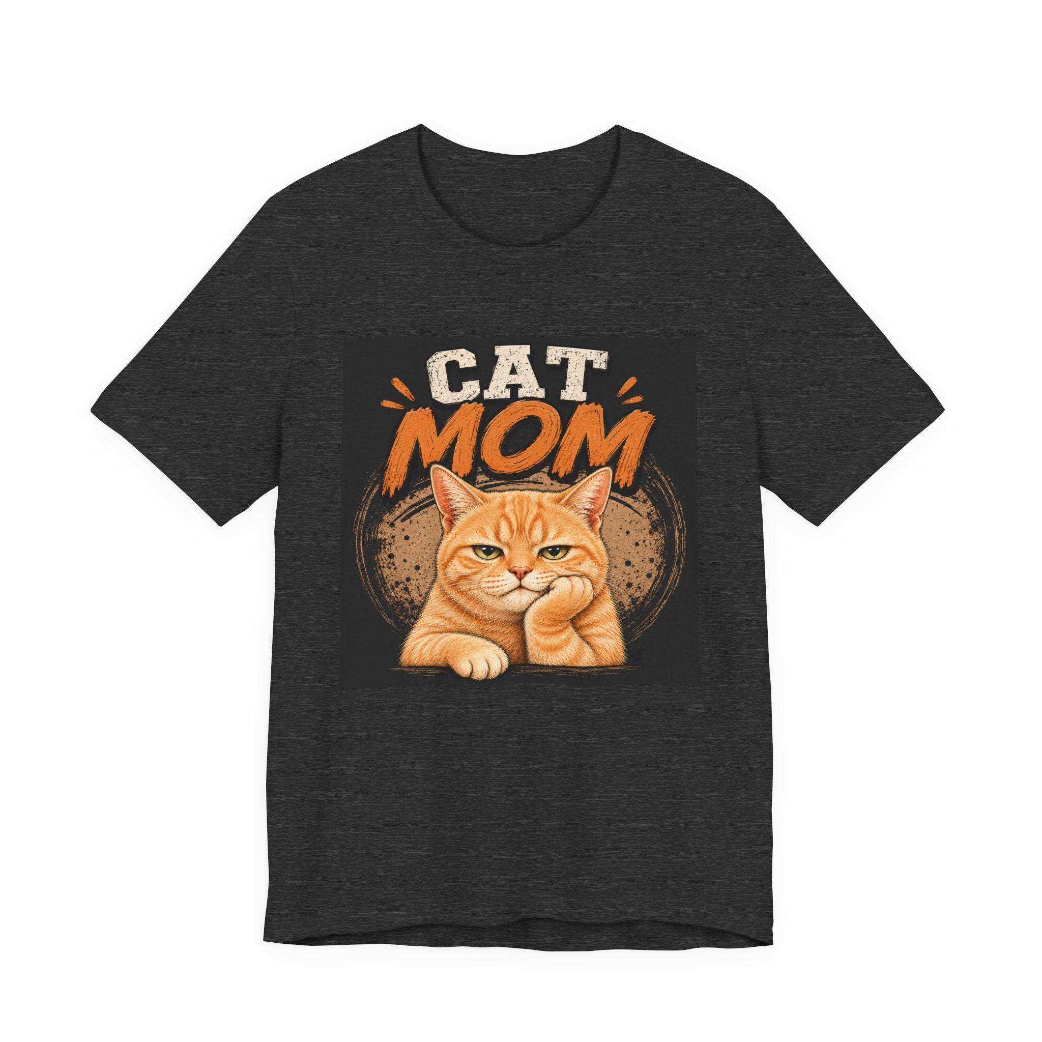 Cat Mom T-Shirt — Cute Orange Cat Graphic Tee for Cat Lovers