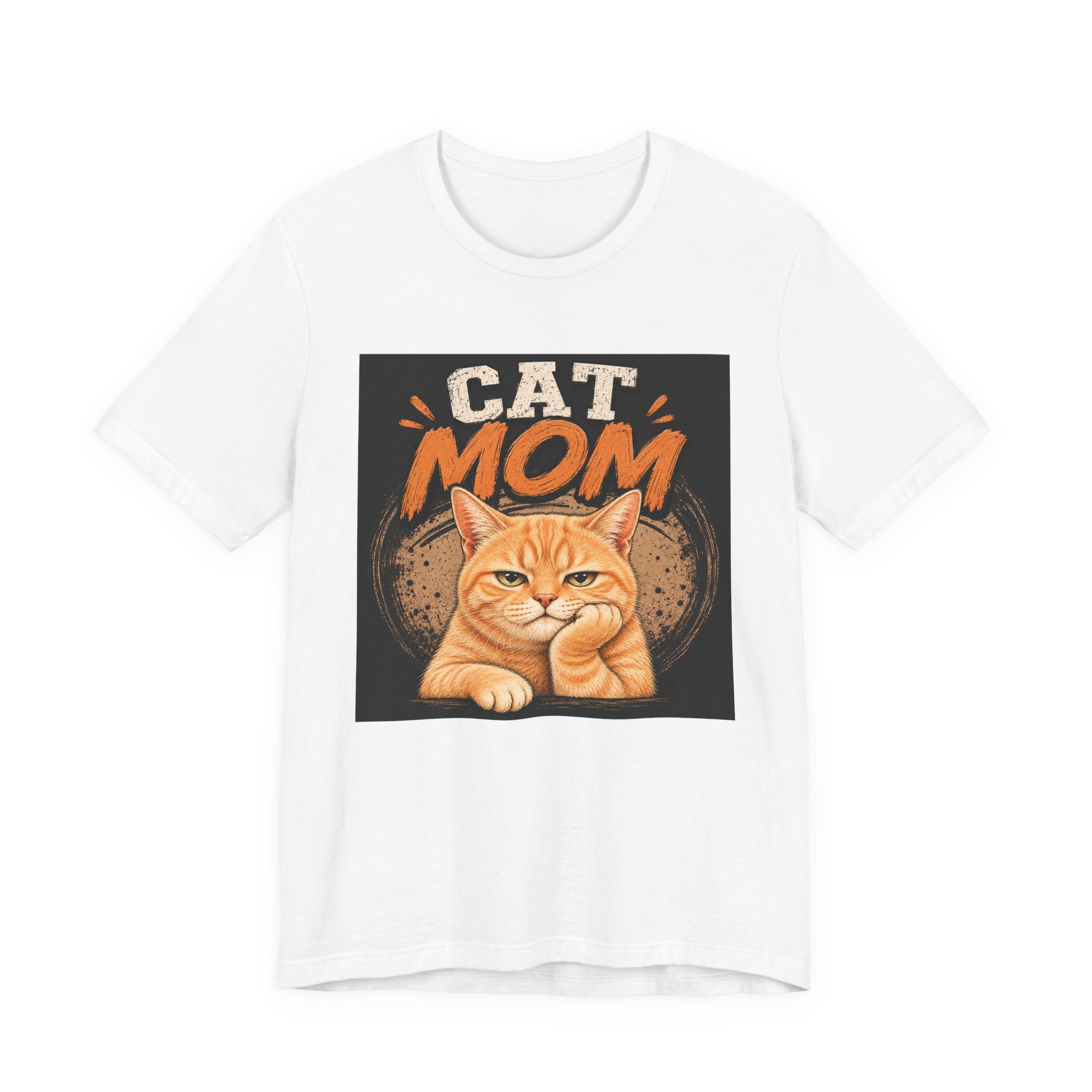 Cat Mom T-Shirt — Cute Orange Cat Graphic Tee for Cat Lovers