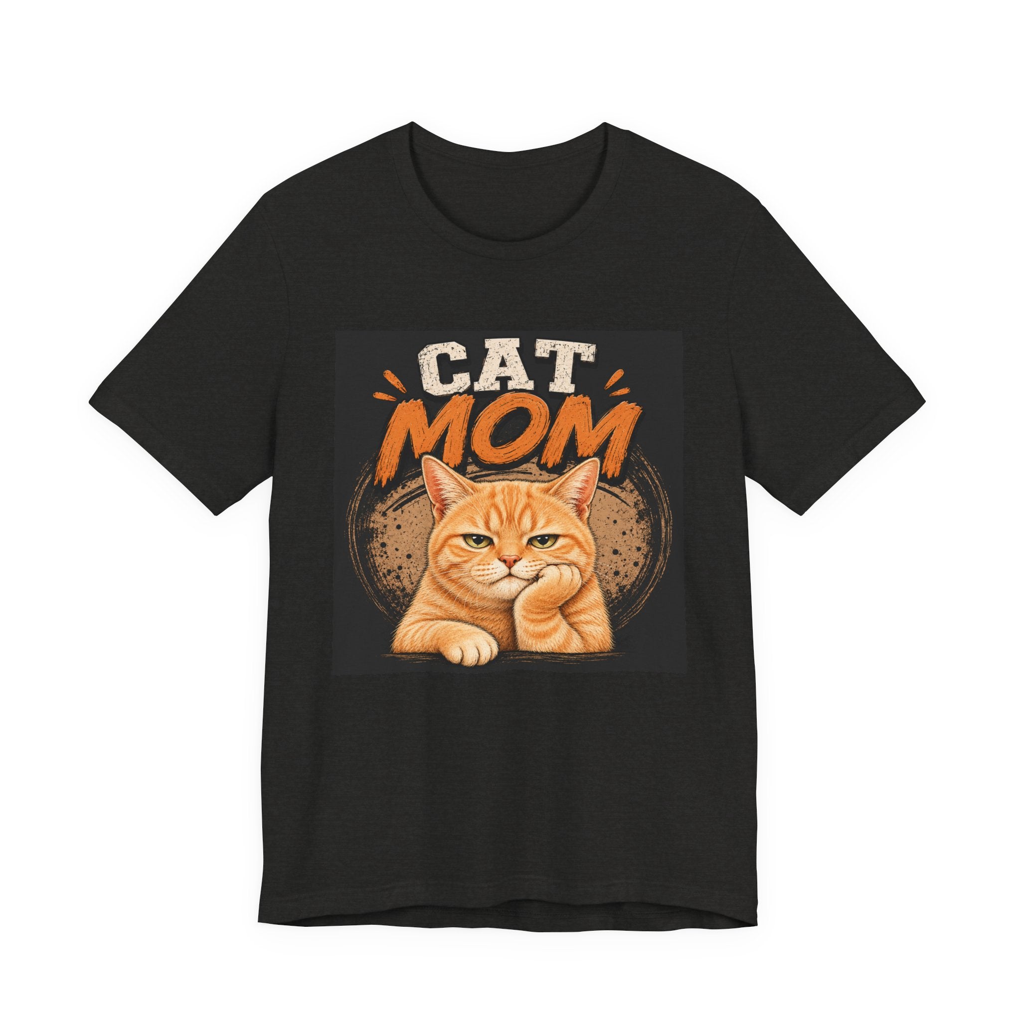 Cat Mom T-Shirt — Cute Orange Cat Graphic Tee for Cat Lovers