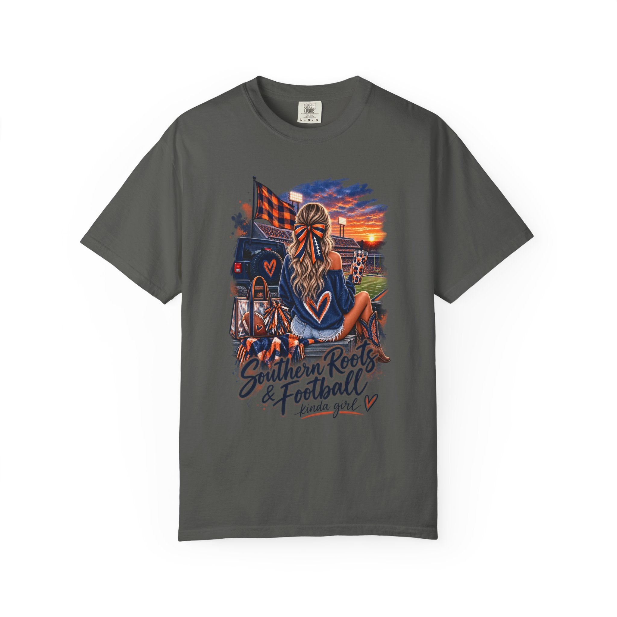 Southern Roots & Football T-Shirt — Tailgate Mom Graphic Tee