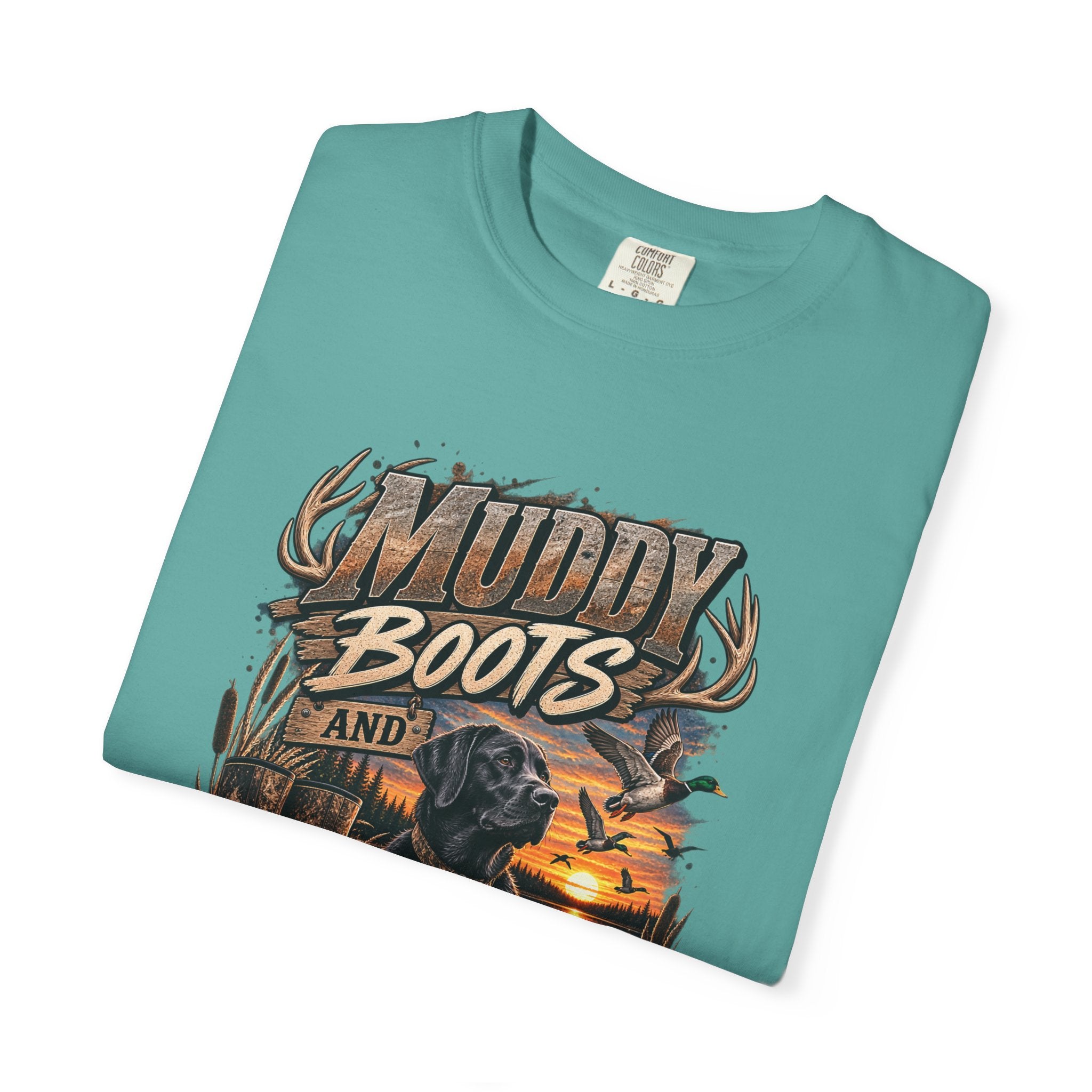 Duck Hunting T-Shirt — "Muddy Boots and Duck Calls" Graphic Tee for Hunters